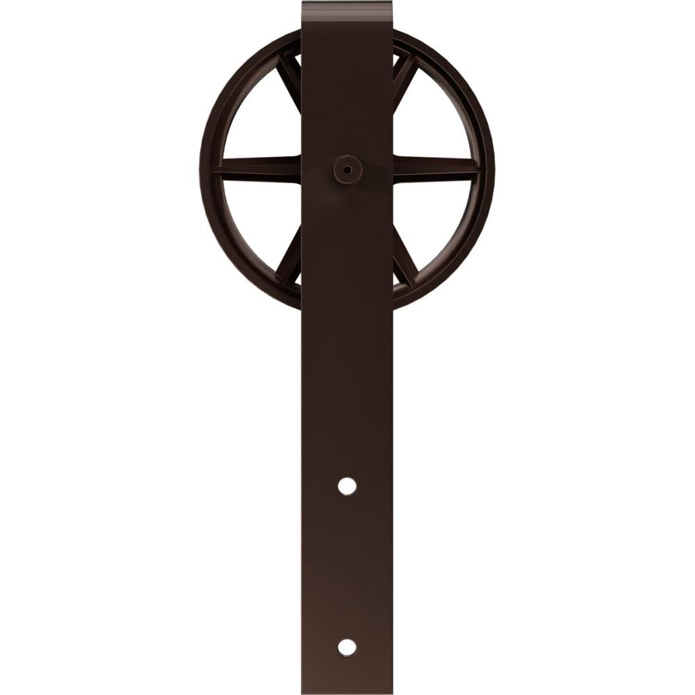 Goldberg Brothers GB60014RWRB Rustic Brown Indoor Wagon wheel Single Double Barn door hanger