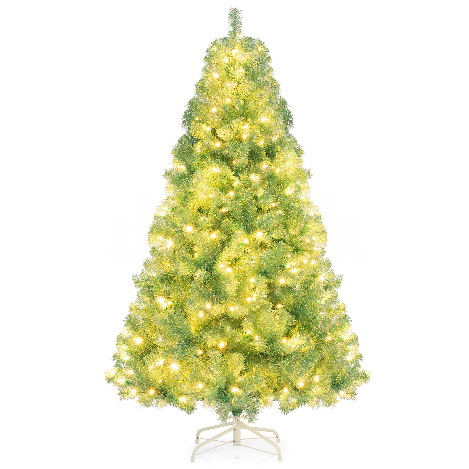 SUGIFT 6-ft Pre-Lit Tinsel Christmas Tree Artificial Xmas with 688 Branch Tips 250 Warm LED 8 Modes - 4 Colors #ZMLW014SUGHY1838