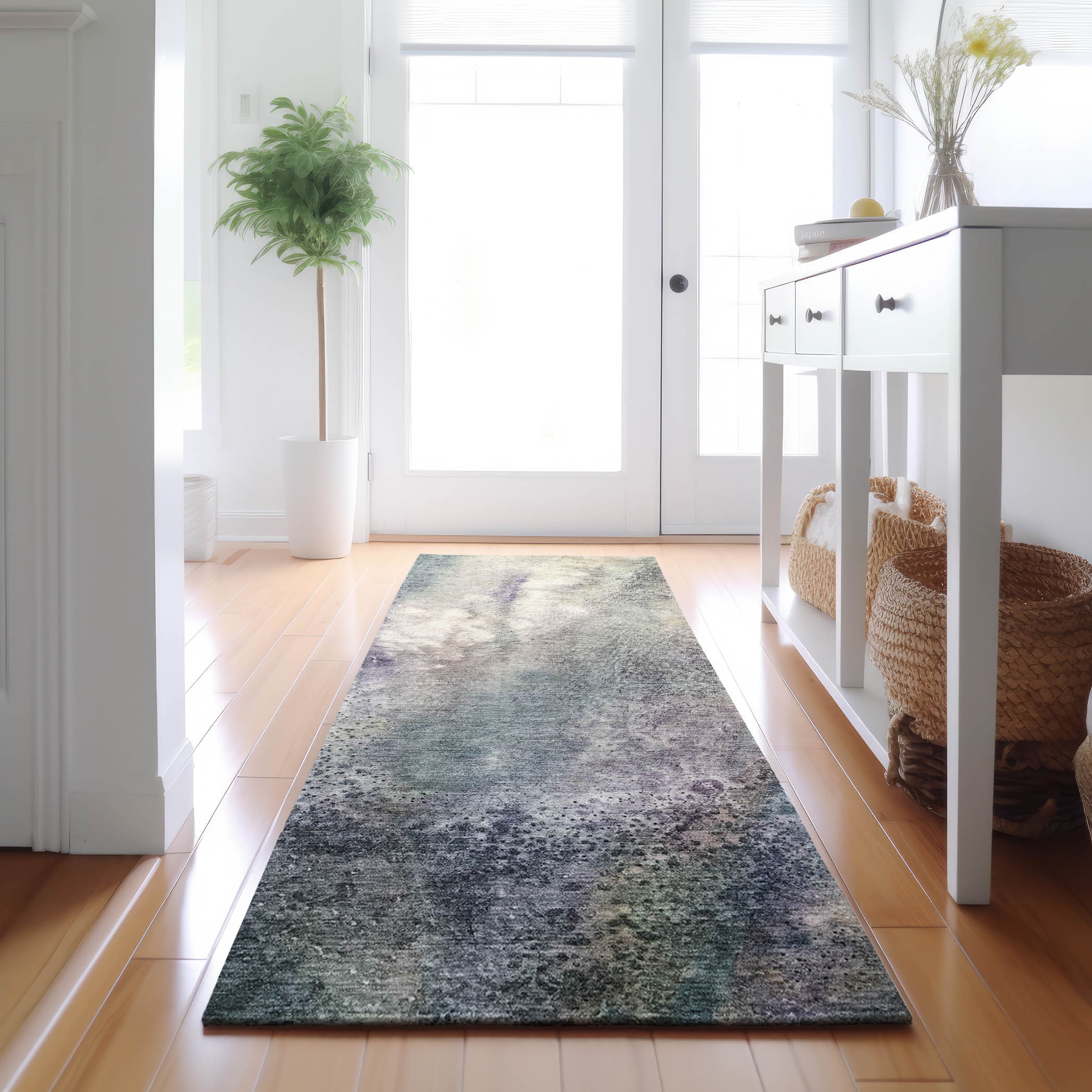 Addison Rugs AMF561TE8X10 Mayfield AMF561TE 8 x 10 (ft) Loomed Polyester Teal Rectangular Indoor Geometric Machine washable Area rug