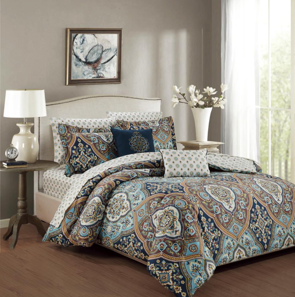 King Comforter Set In The Bedding Sets, Navy Blue And Gray Bed Set