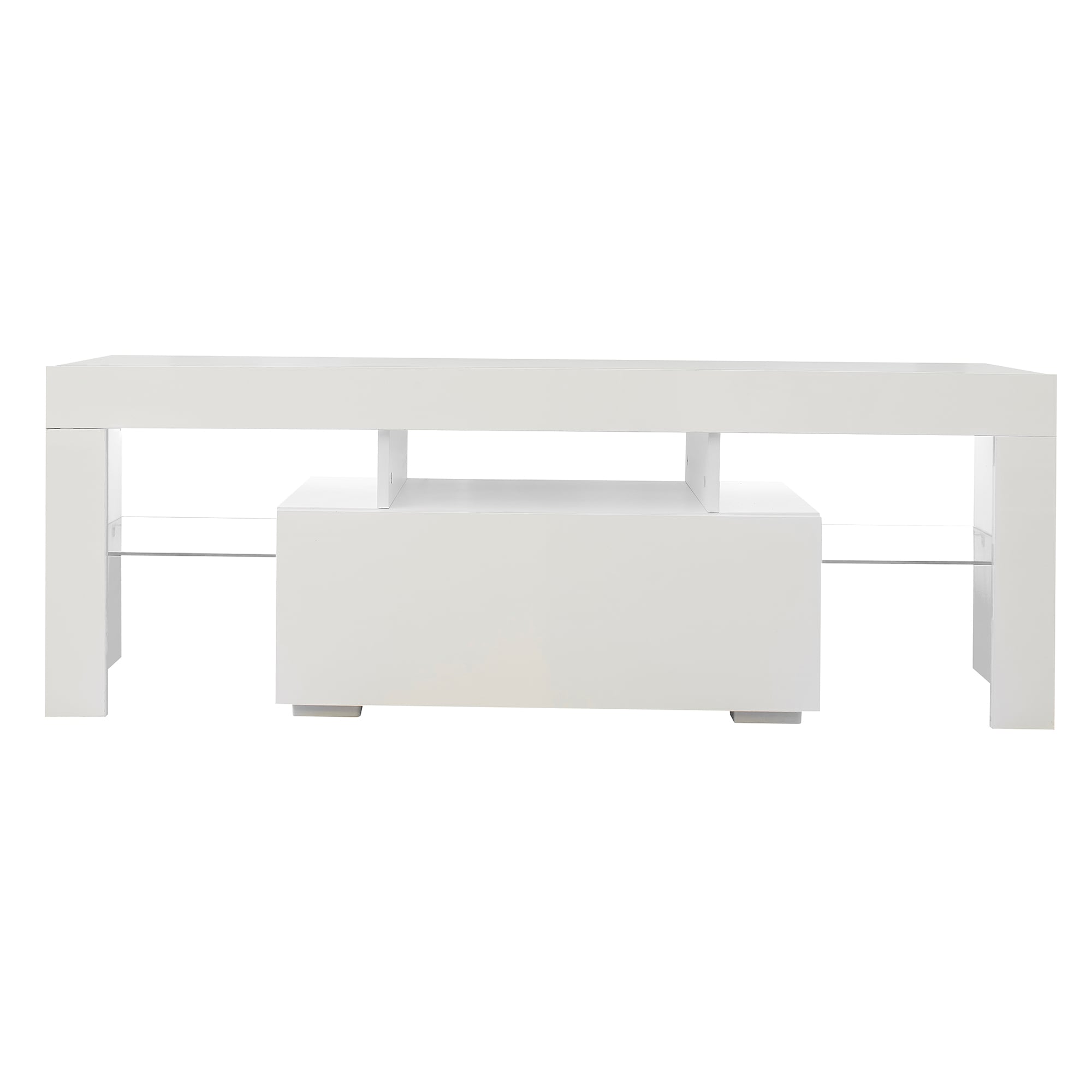 Mondawe TV Stands Modern/Contemporary White Tv Cabinet (Accommodates TVs up to 55-in)