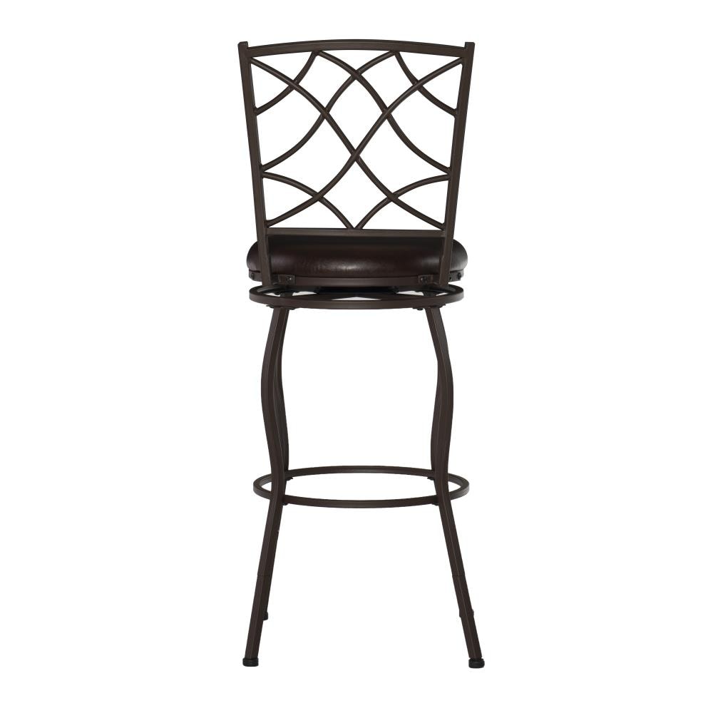 Casey Trio Brown Faux Leather Adjustable Swivel Stools