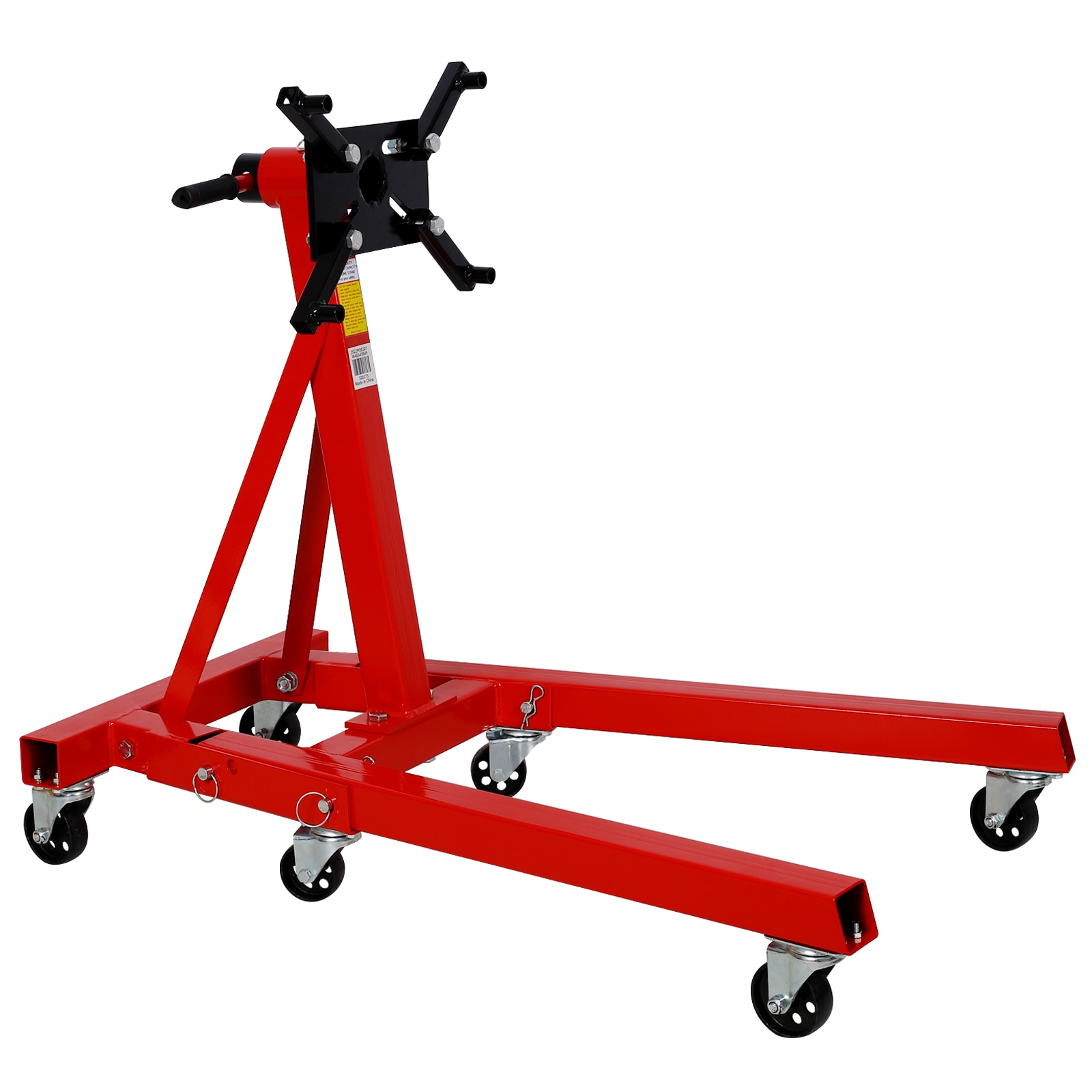 Kahomvis JT-2QP214-01 Engine Stand 2000LBS Capacity 360 Degree Rotating Engine Run Stand with 6-Casters Heavy Duty Motorcycle Engine Stand with Foldable Frame for Auto Repair Vehicle Maintenance