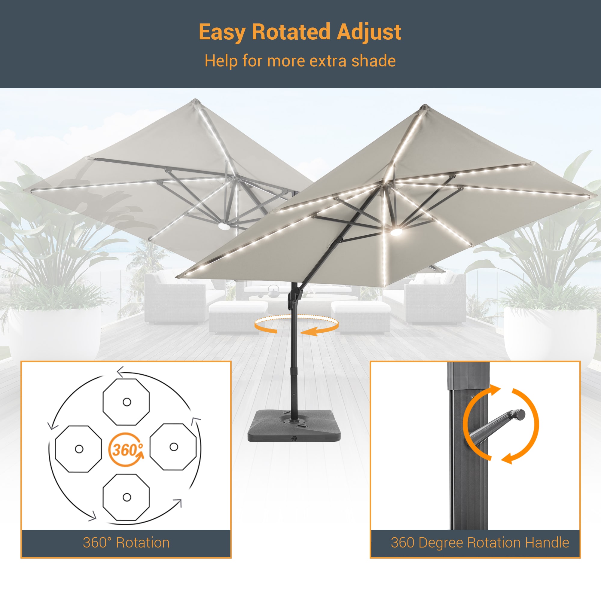 Sonkuki SD-ZD2735GY-LED Umbrellas-2 - View #3