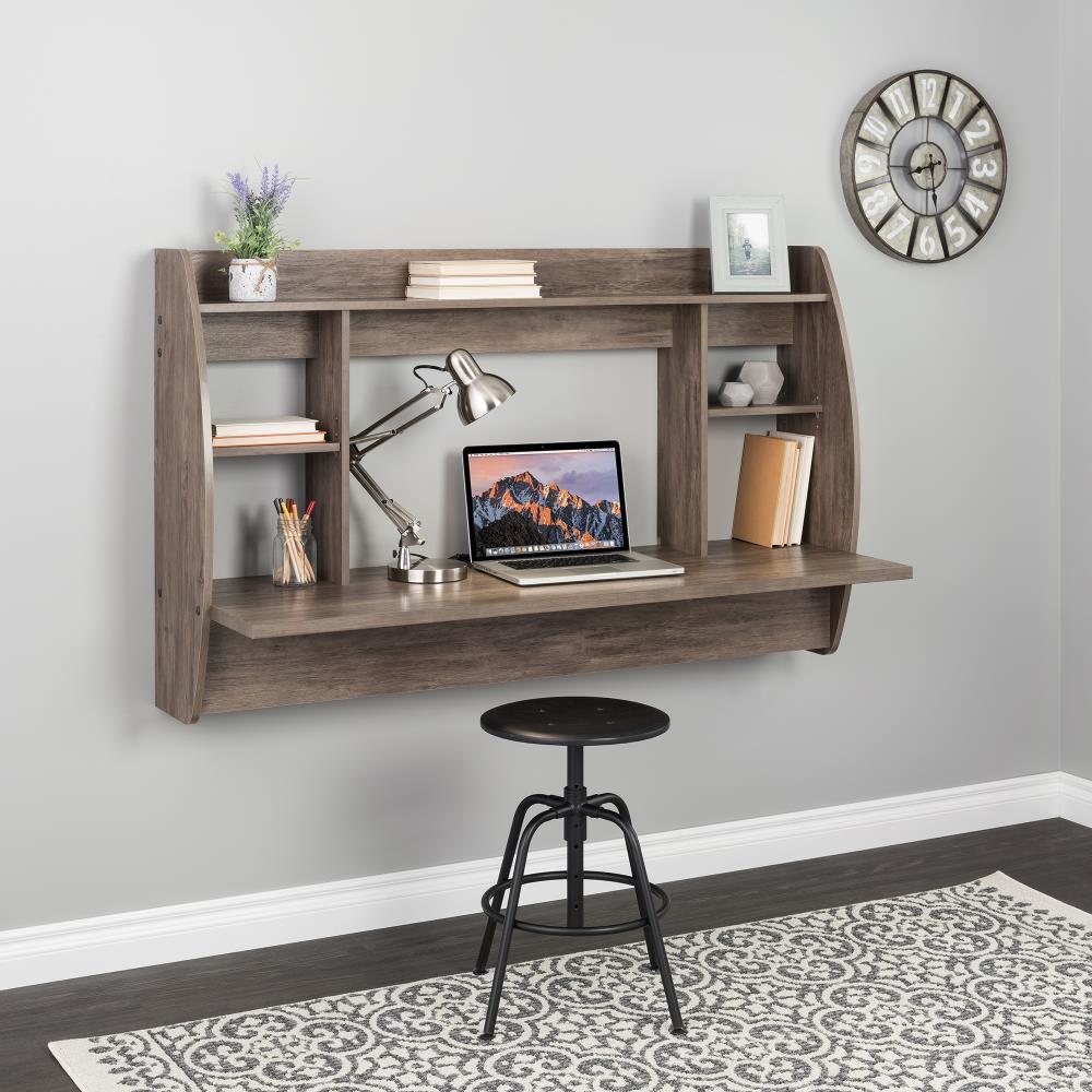 Prepac 56-in Gray Computer Desk, Laminate Finish, Transitional