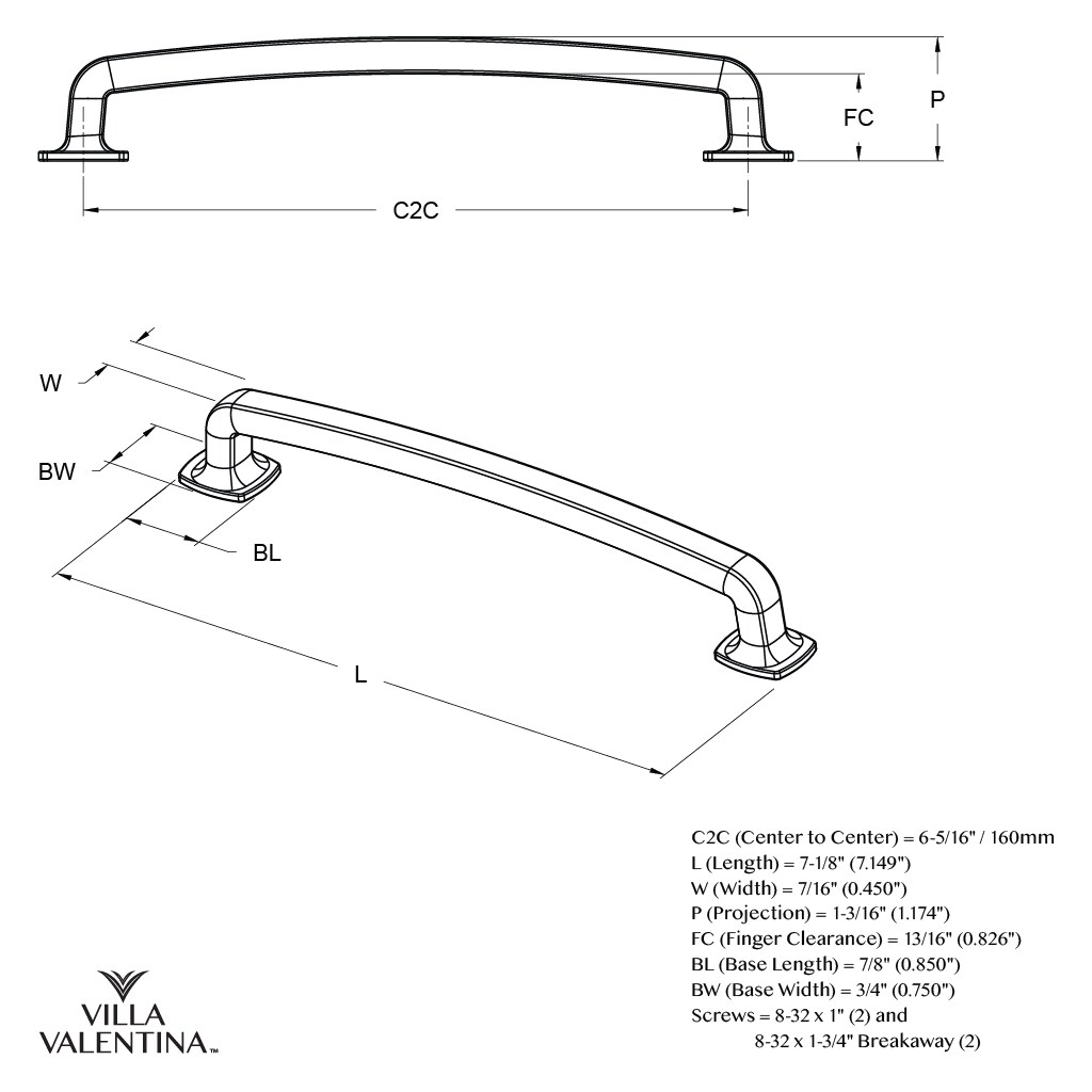 Villa Valentina VV2160ORB Cabinet-Pulls - View #8