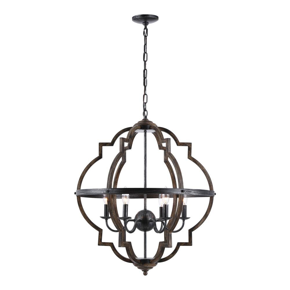 Parrot Uncle 6-Light Black Transitional Dry Rated Chandelier in the ...