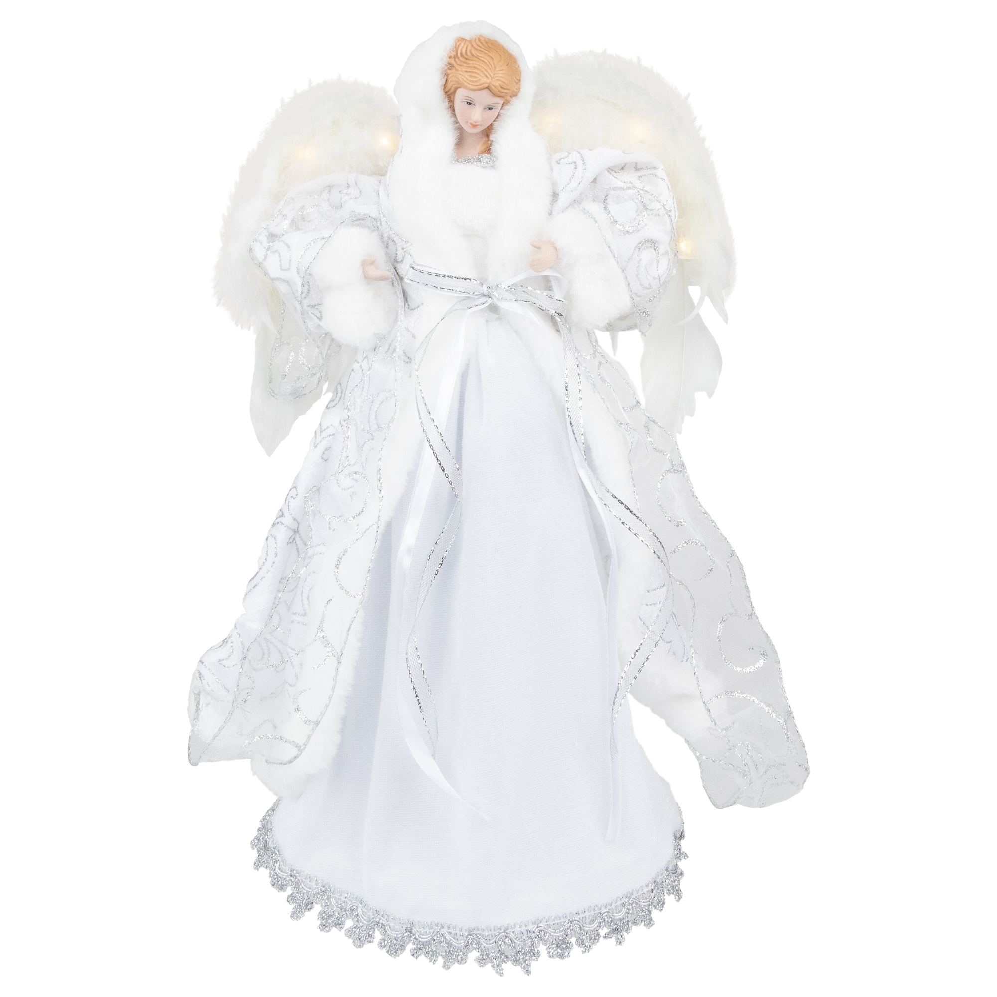 Northlight 14-in Merry Christmas White White Christmas Tree Topper #35245927
