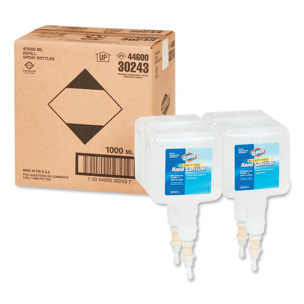 Clorox CLO30243CT 4-Pack 33.81-oz Fragrance-free Hand Sanitizer Dispenser Bag Lotion