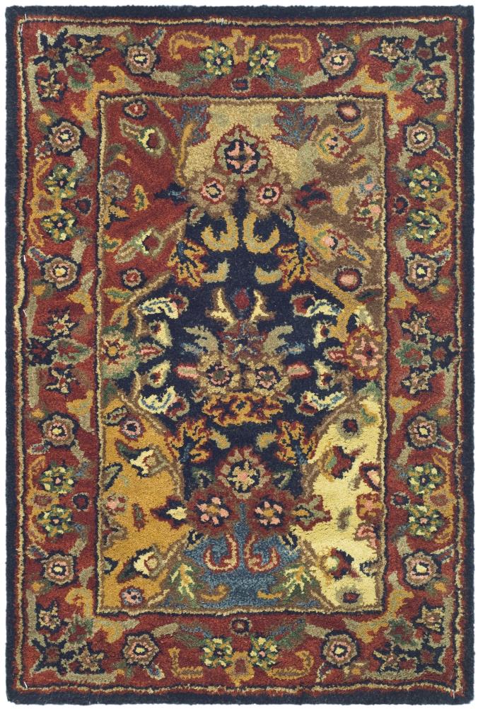 Safavieh HG911A-4 Heritage Abaya 4 x 6 (ft) Tufted Wool Multi/Burgundy Rectangular Indoor Floral/Botanical Oriental Area rug