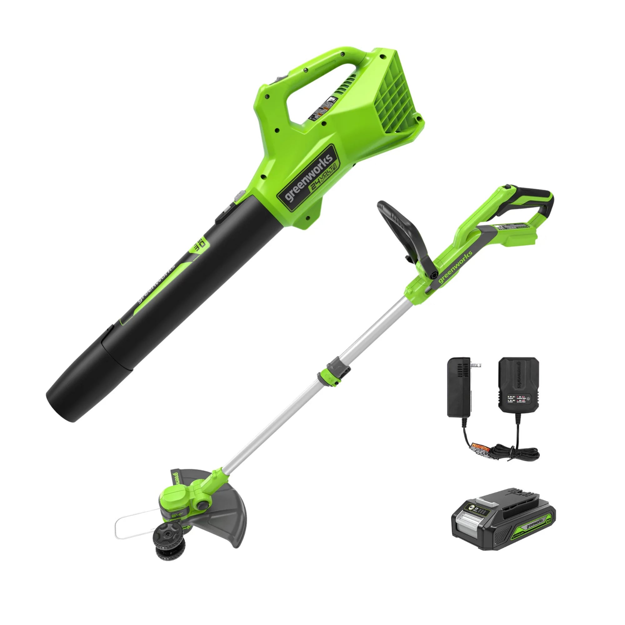 24-volt Cordless Battery String Trimmer and Leaf Blower and Combo Kit 2 Ah (Battery Included) (Charger Included)