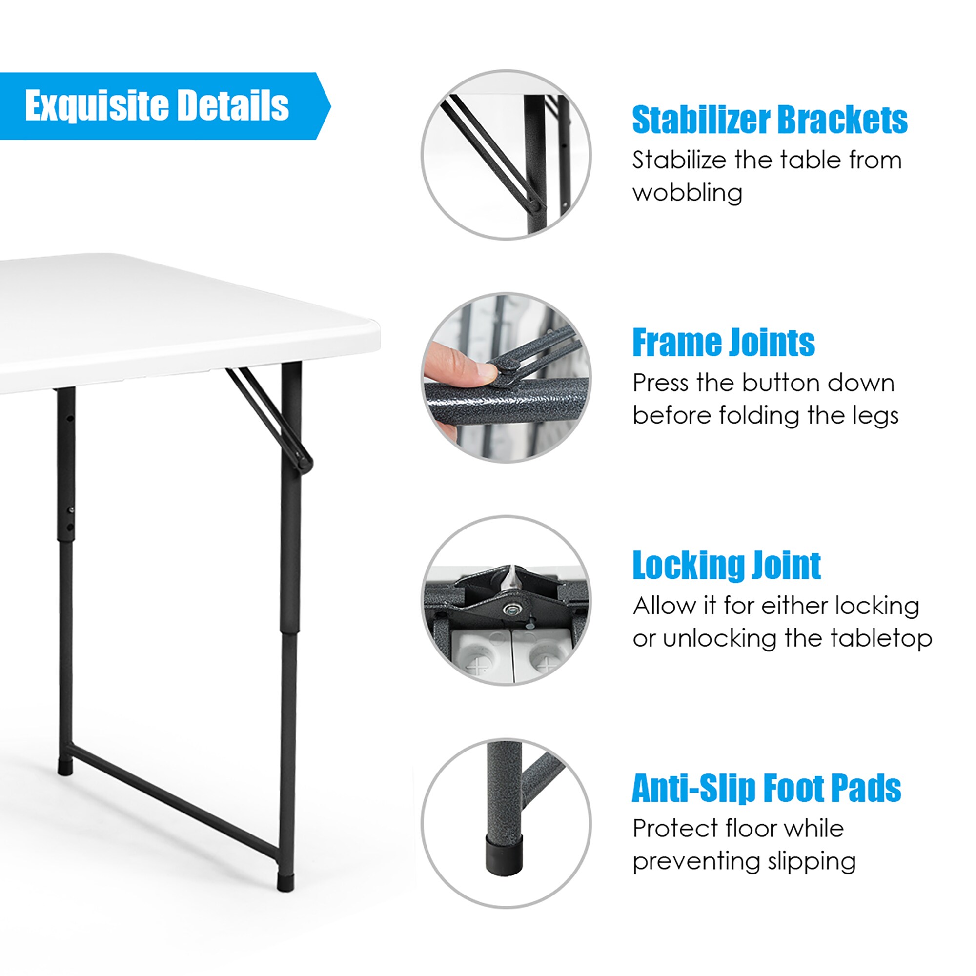 Goplus OP70428 Folding-Tables - View #5