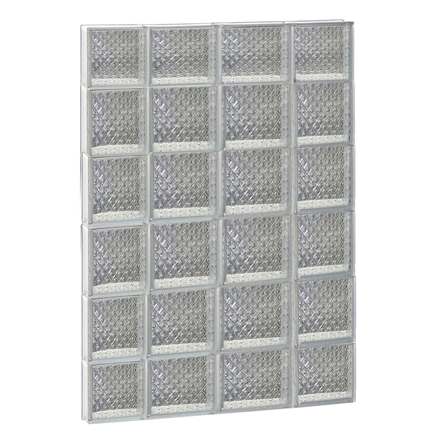 REDI2SET S2844DP Diamond Glass 27-in x 42-1/2-in Frameless Replacement Glass Block Window