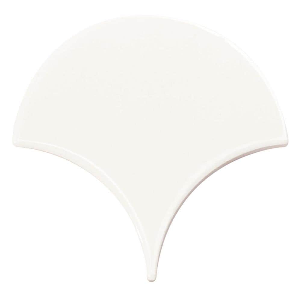 Artmore Tile EXT3RD105993 Sample- Tidewater Bianco 2-in x 6-in Polished Ceramic Patterned Wall Tile