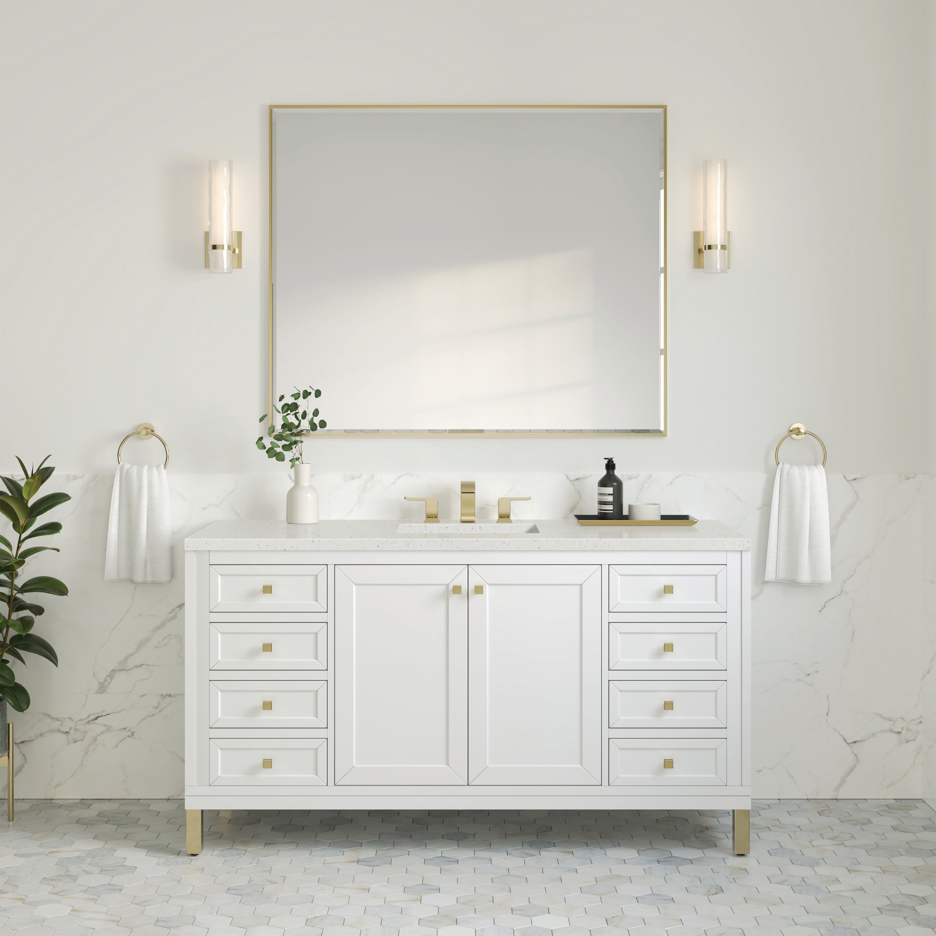 James Martin Vanities 305-V60S-GW-3LDL Bath-Vanity-Combo - View #2