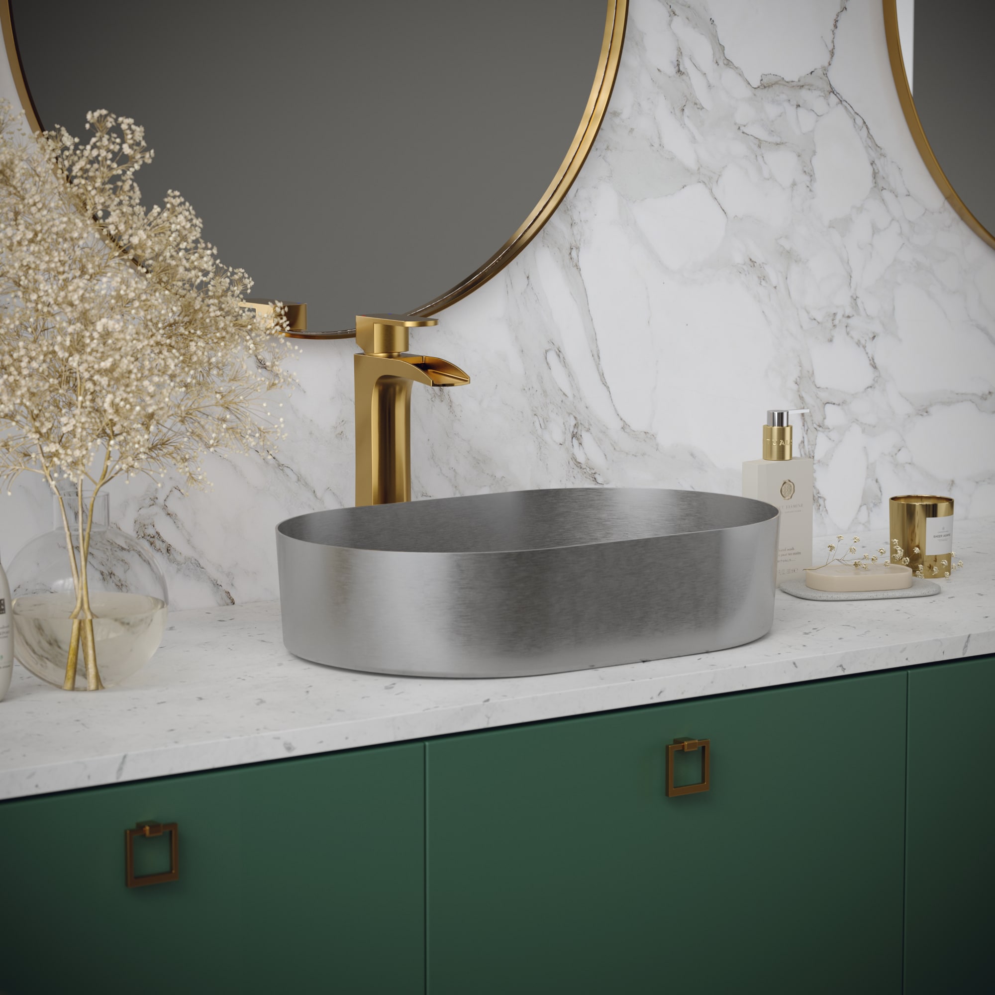 Cinox 21.63'' Stainless Steel Oval Vessel Bathroom Sink
