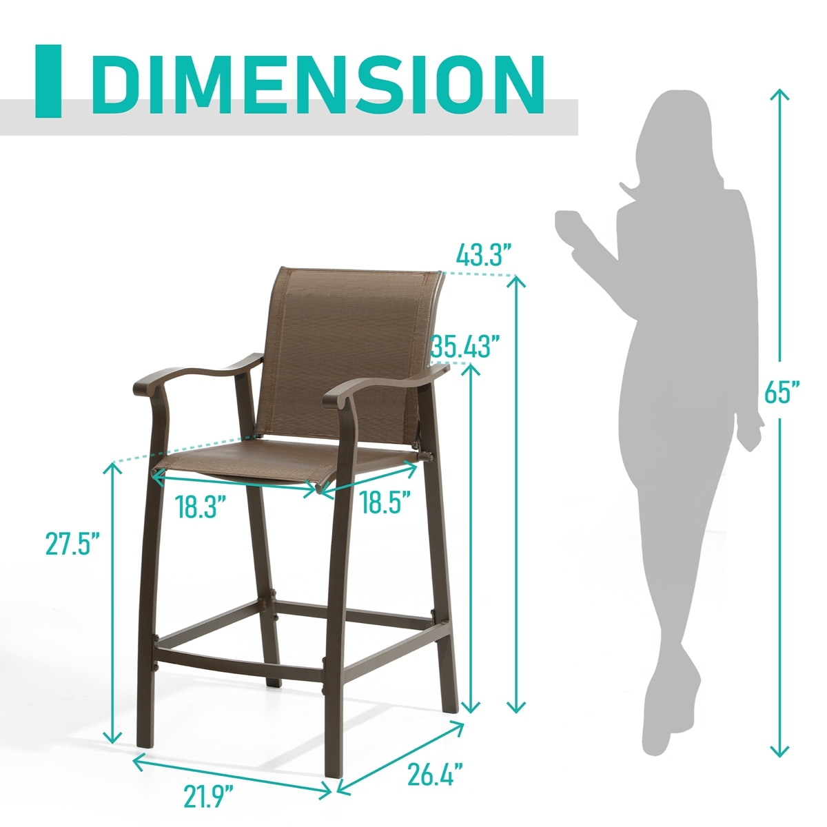 Crestlive Products CL-ST005BRN Patio-Chairs - View #3