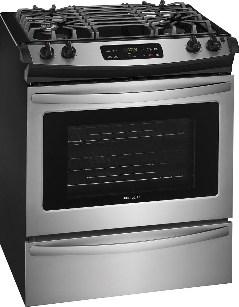 Frigidaire 30-in 4 Burners 4.5-cu Ft Self-cleaning Slide-in Gas Range ...