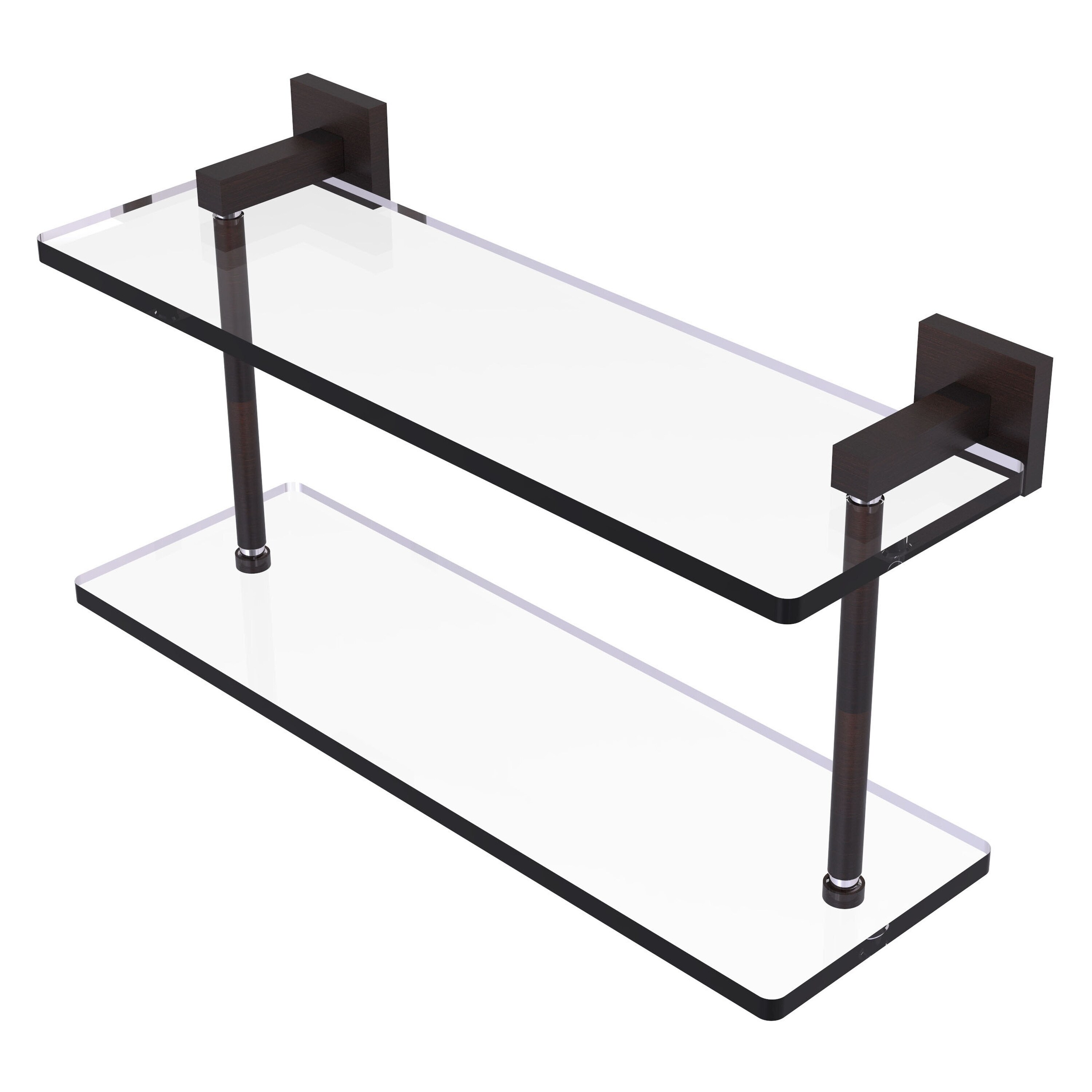 Allied Brass MT-2-16-VB Montero Venetian Bronze 2 -Tier Wall mount Bathroom Shelf ( 16-in x 8.3-in x 5-in )
