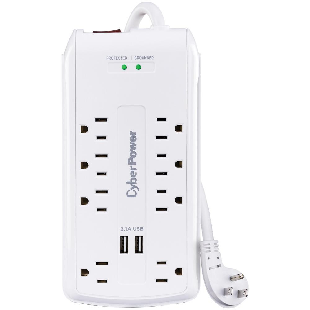 8 Outlet 6ft Cord CyberPower CyberPower Home Theater Computer Surge Protector 2400J 