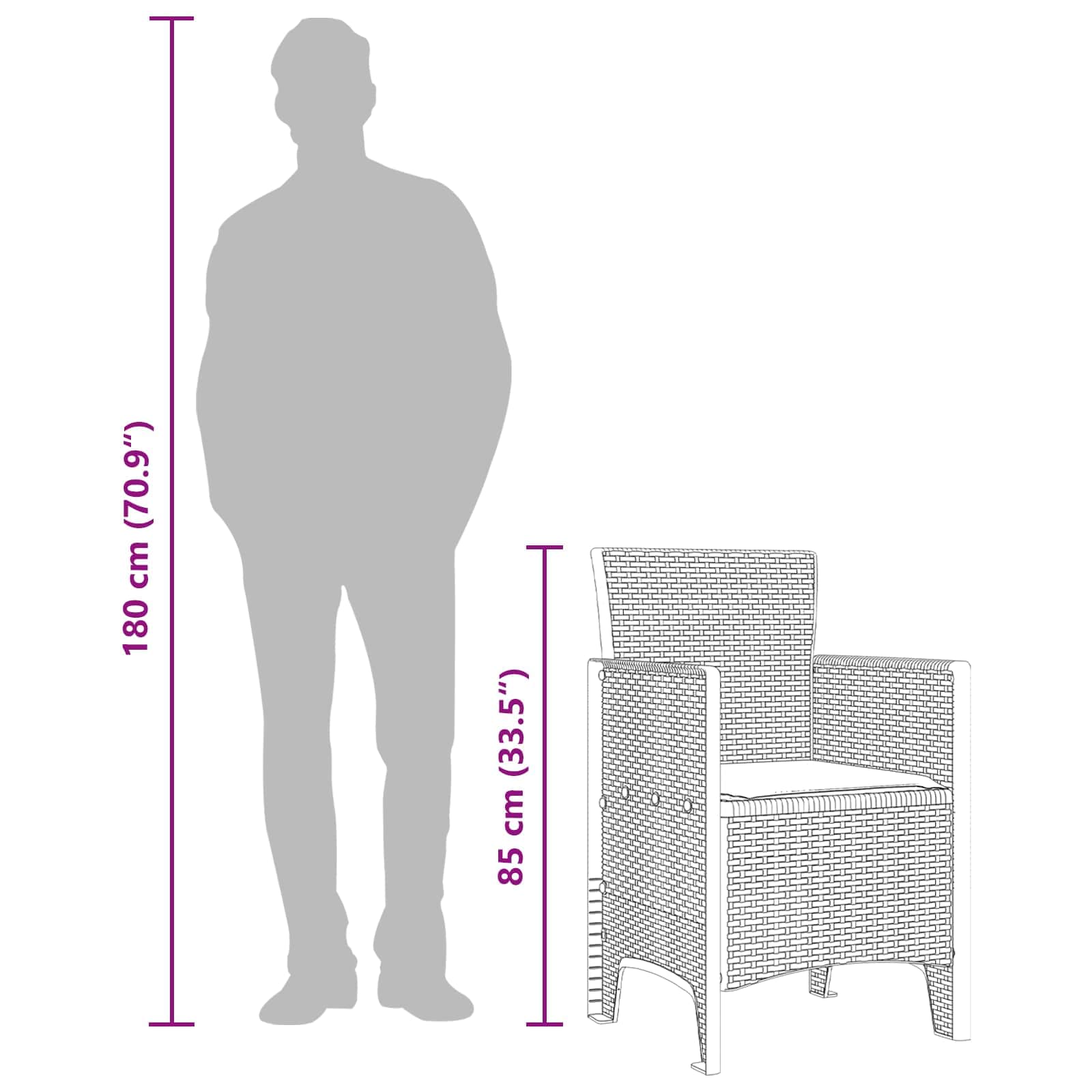 vidaXL 847472 Patio-Chairs - View #7