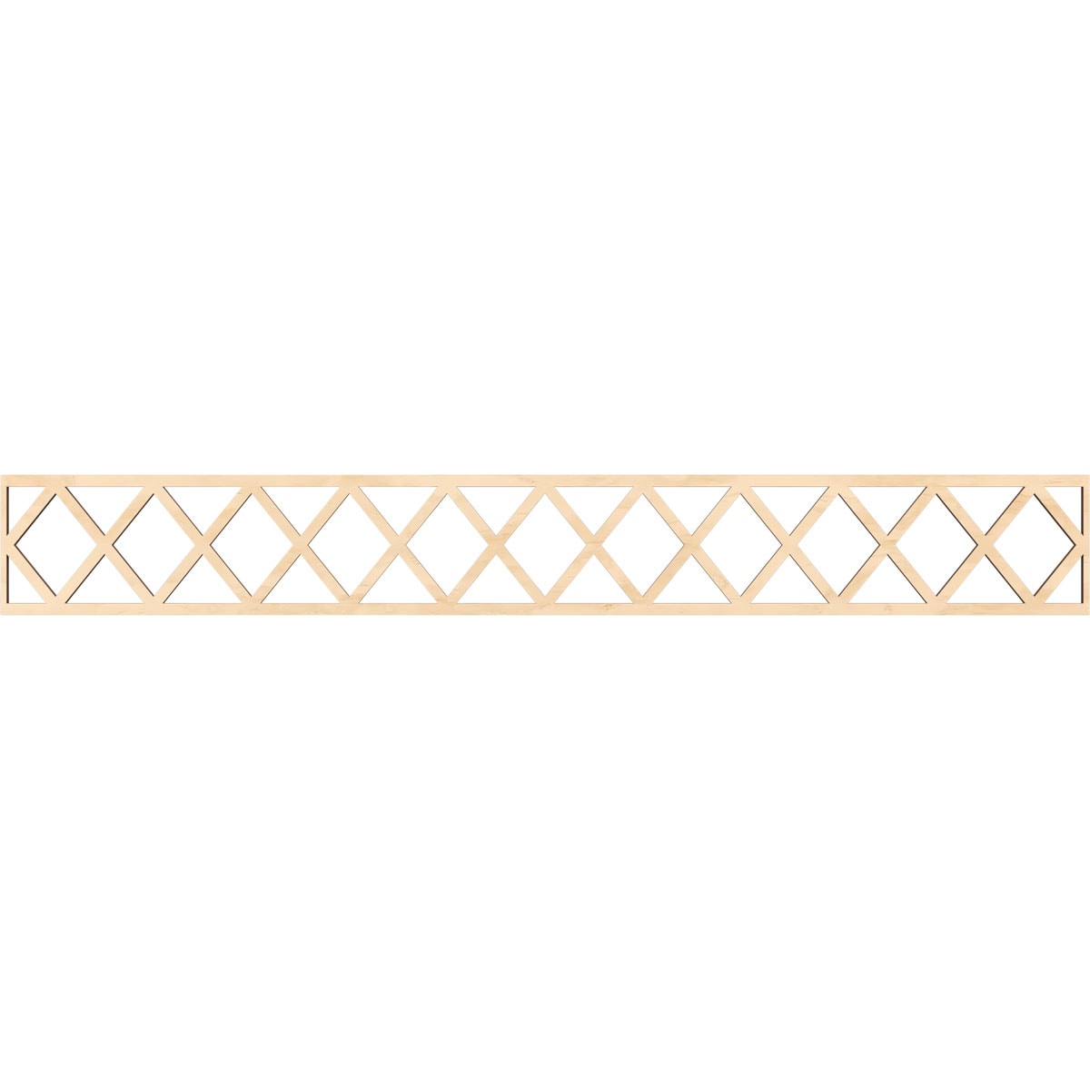 Ekena Millwork MLDA06X46WOLBI Wolford Fretwork Flat Trim 6-in x 3.86-ft Birch Brown Unfinished 2156068 Pierced Wall Panel Moulding
