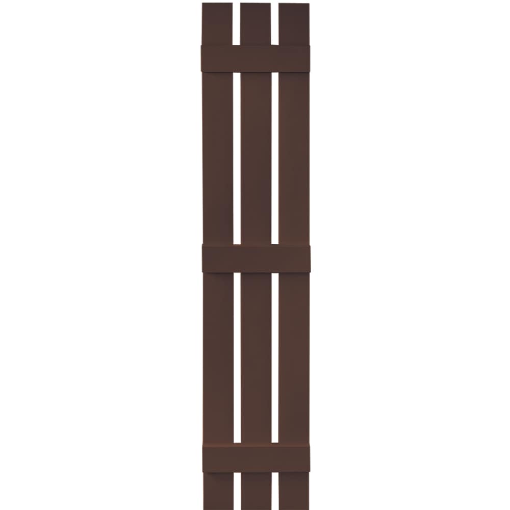 Vantage V5371267009 11.875-in W x 67-in H Chocolate Brown Spaced Exterior Shutters