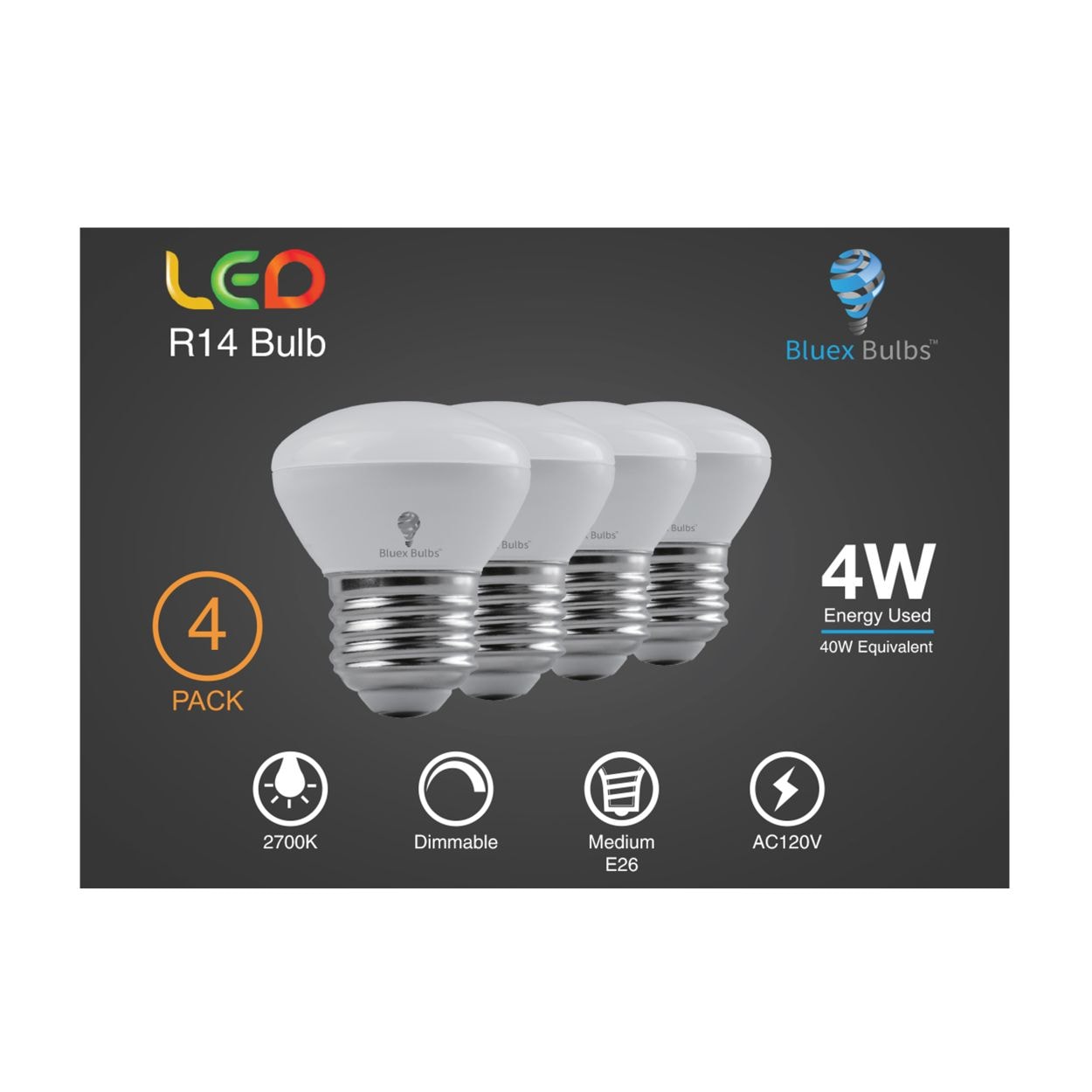 Bluex Bulbs SMALL-R14-6W-3K Led-Lights - View #4