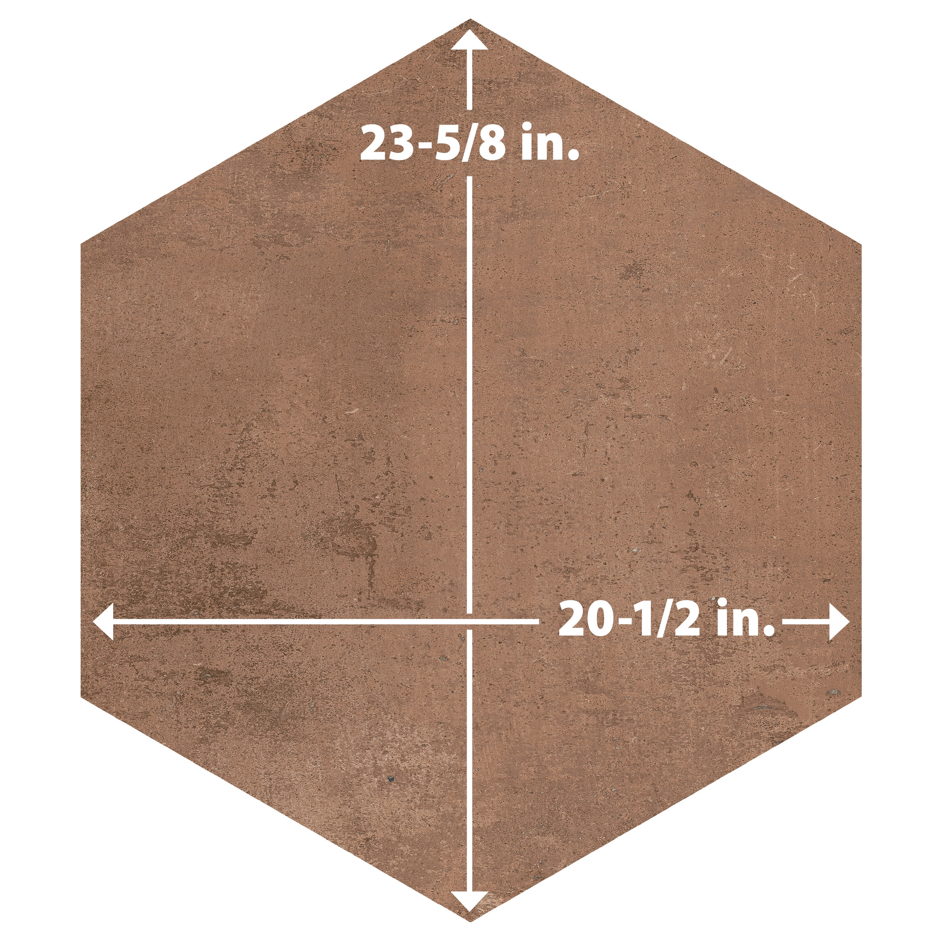 Affinity Tile Argillos Hex Terracota 21-in x 24-in Matte Porcelain