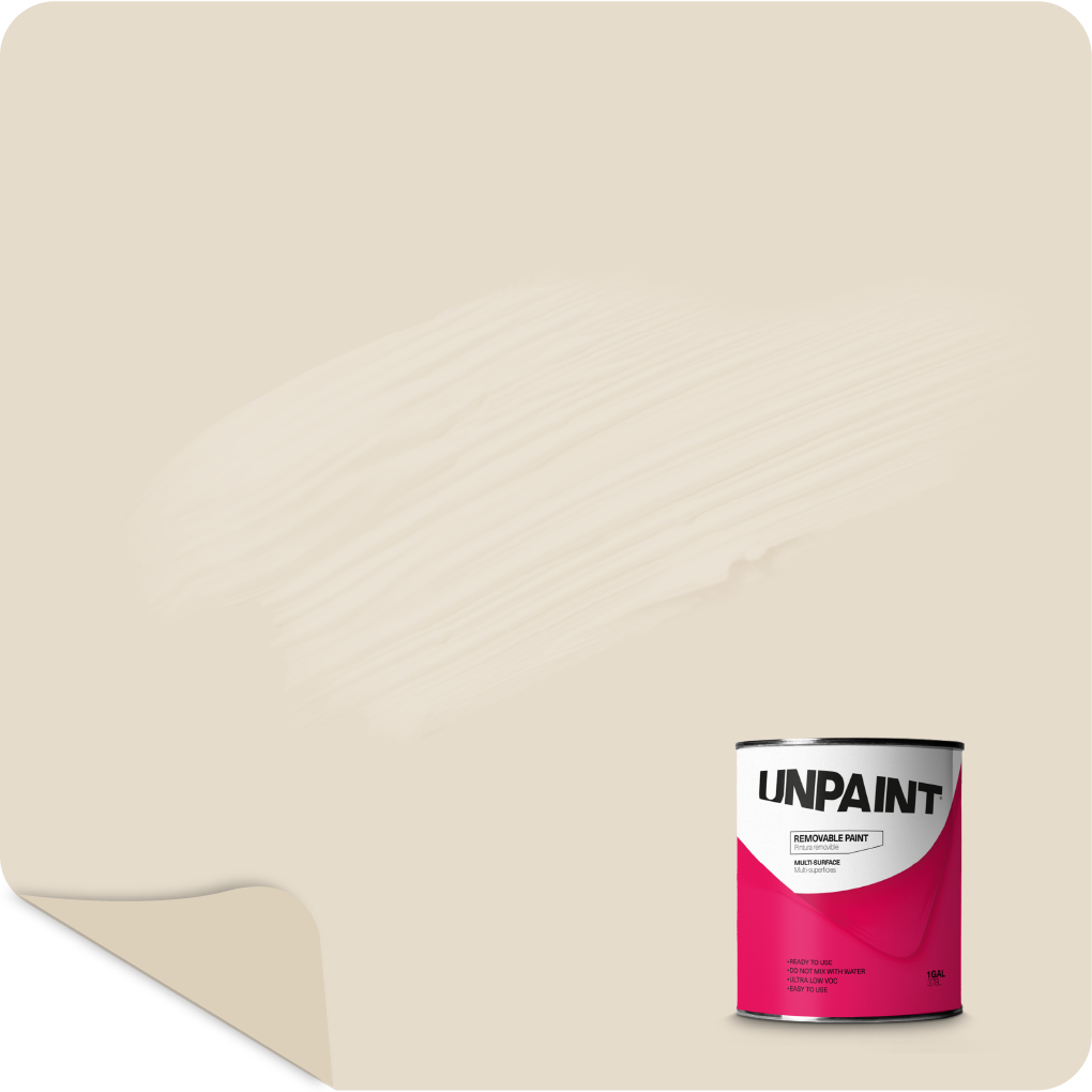 UNPAINT #E6DCCC Matte Beige Maple Wheat Water-based Interior Paint ( 1-quart )