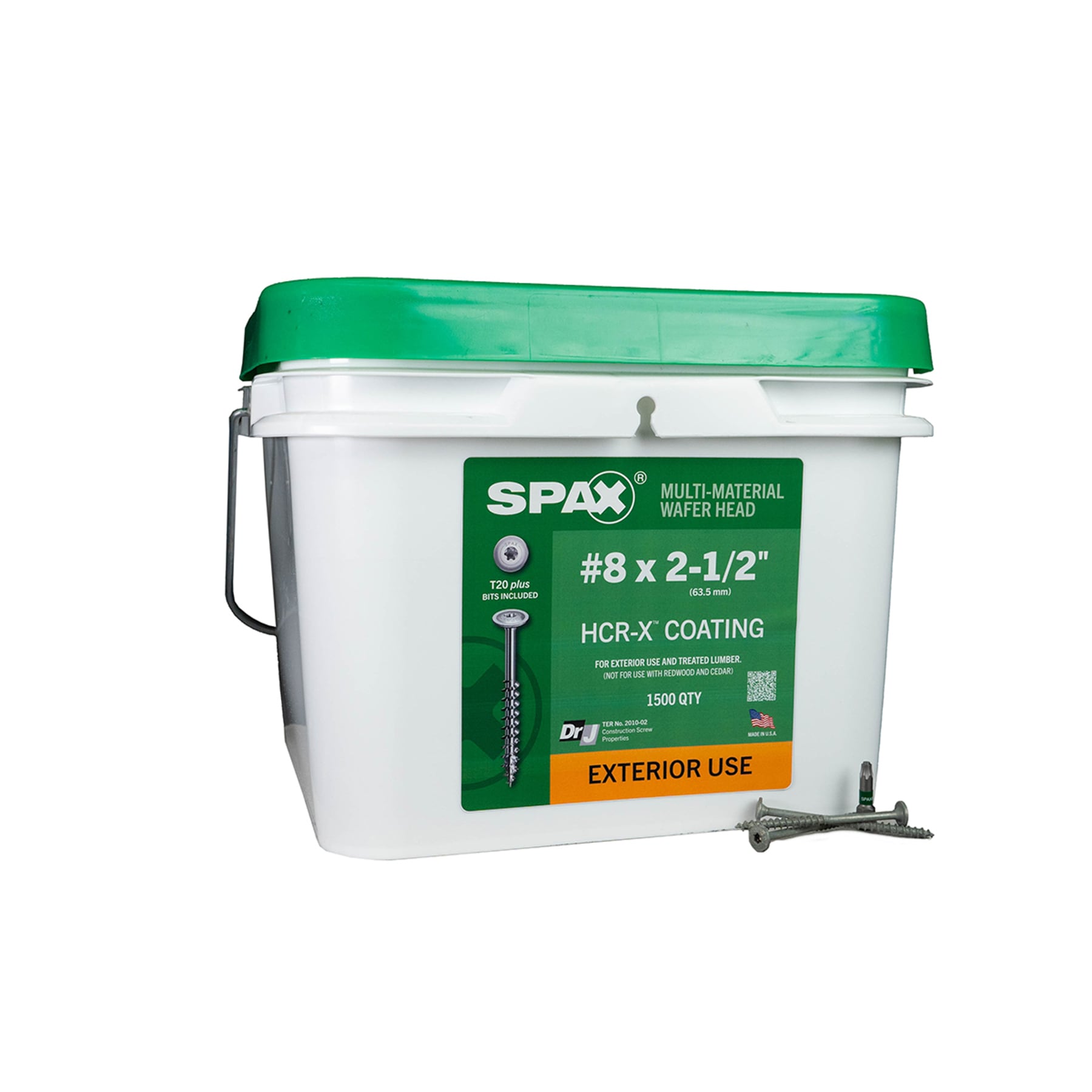 SPAX 3281670400600 Multi-Material #8 x 2-1/2-in Double-barrier Exterior Wood screws ( 1500 -Per Box )