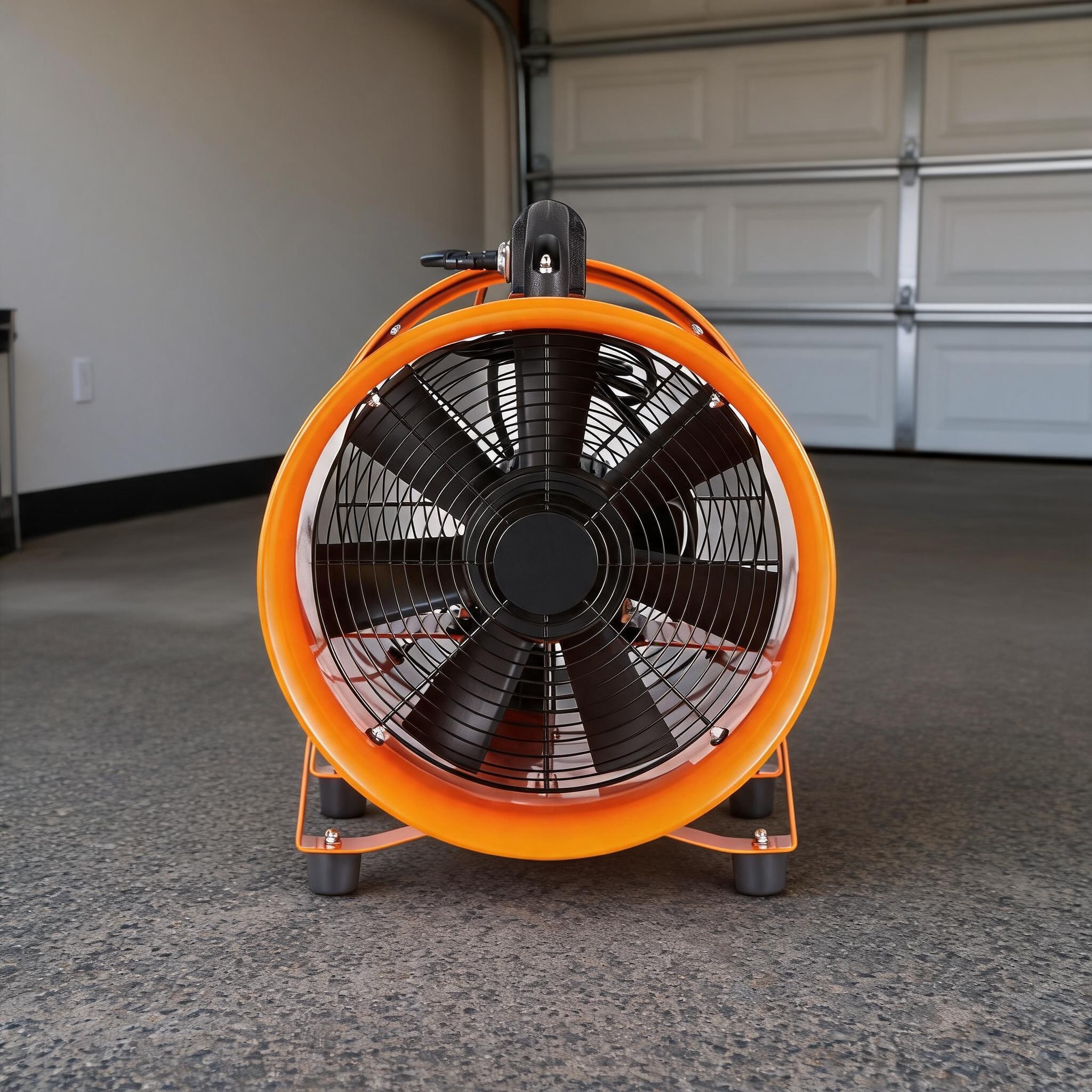 Watnature Classic orange 12 inch portable etimeshaust blower iron ventilation fan with 3198CFM airflow #XSC6JGSN1T0R