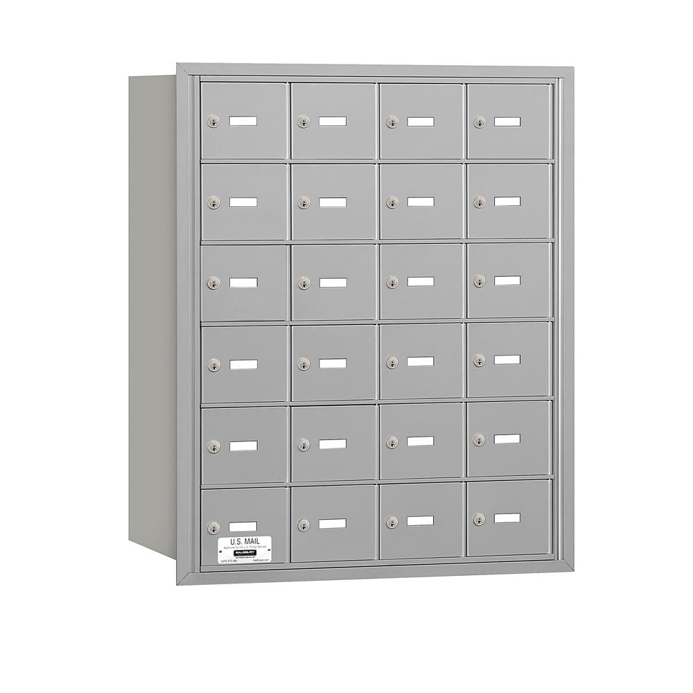 SALSBURY INDUSTRIES 3624ARU Recessed Mount Gray Metal Extra Large Lockable Cluster Mailbox