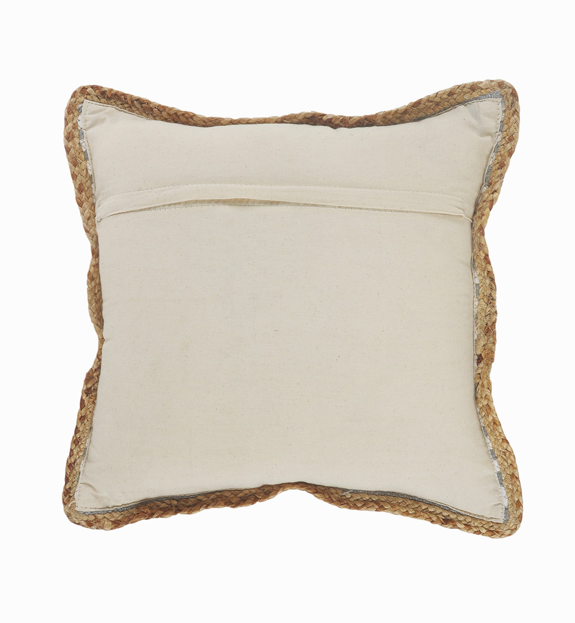Intertwined Forest Khaki Beige Cotton Square Throw Pillow