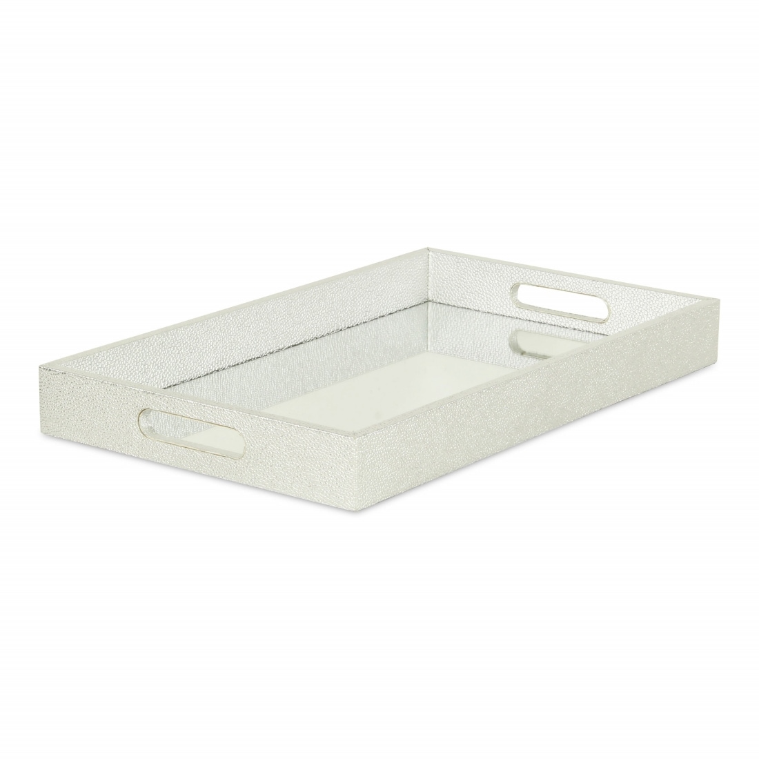 HomeRoots 4000483293 2-in x 15.75-in Silver Rectangle Serving Tray