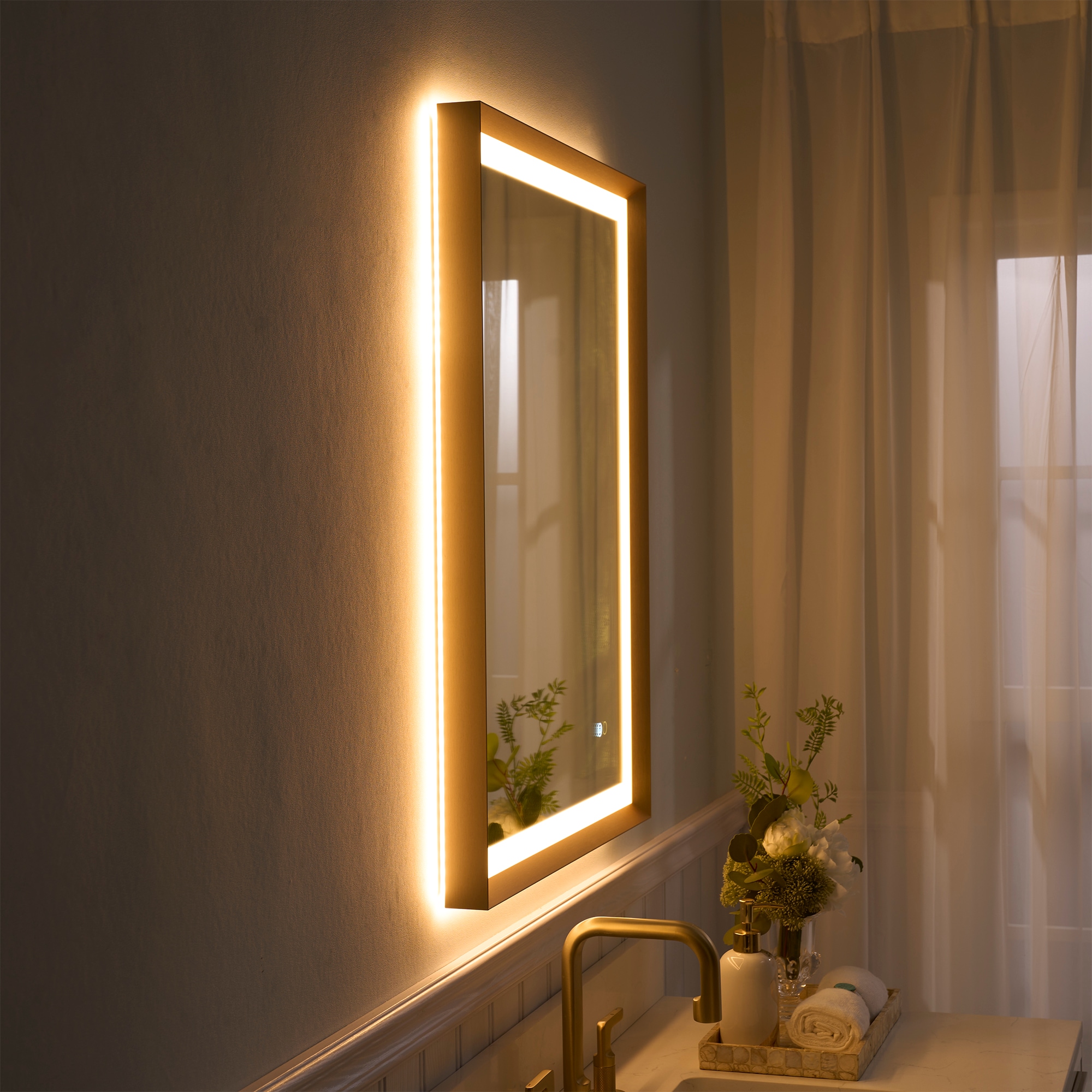 WELLFOR W6FM2432BG Framed-Bath-Mirrors - View #6