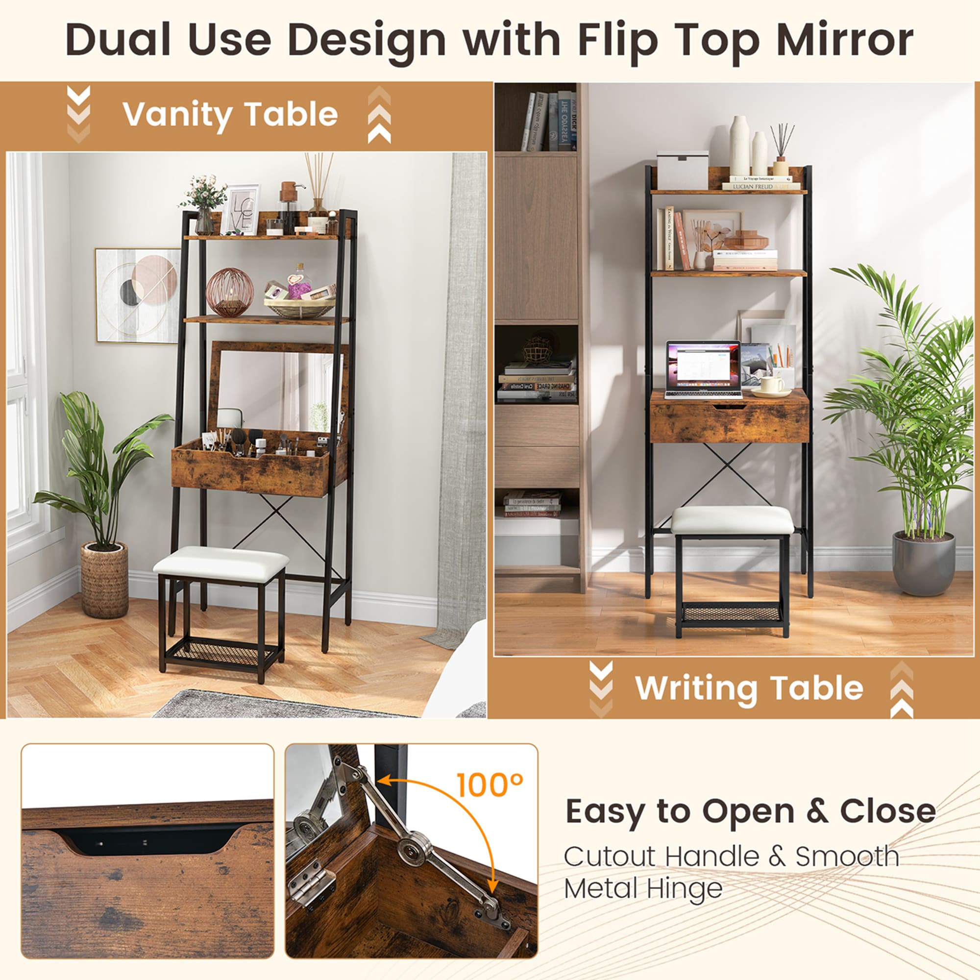 Costway CLS00040 Bedroom-Vanities - View #6