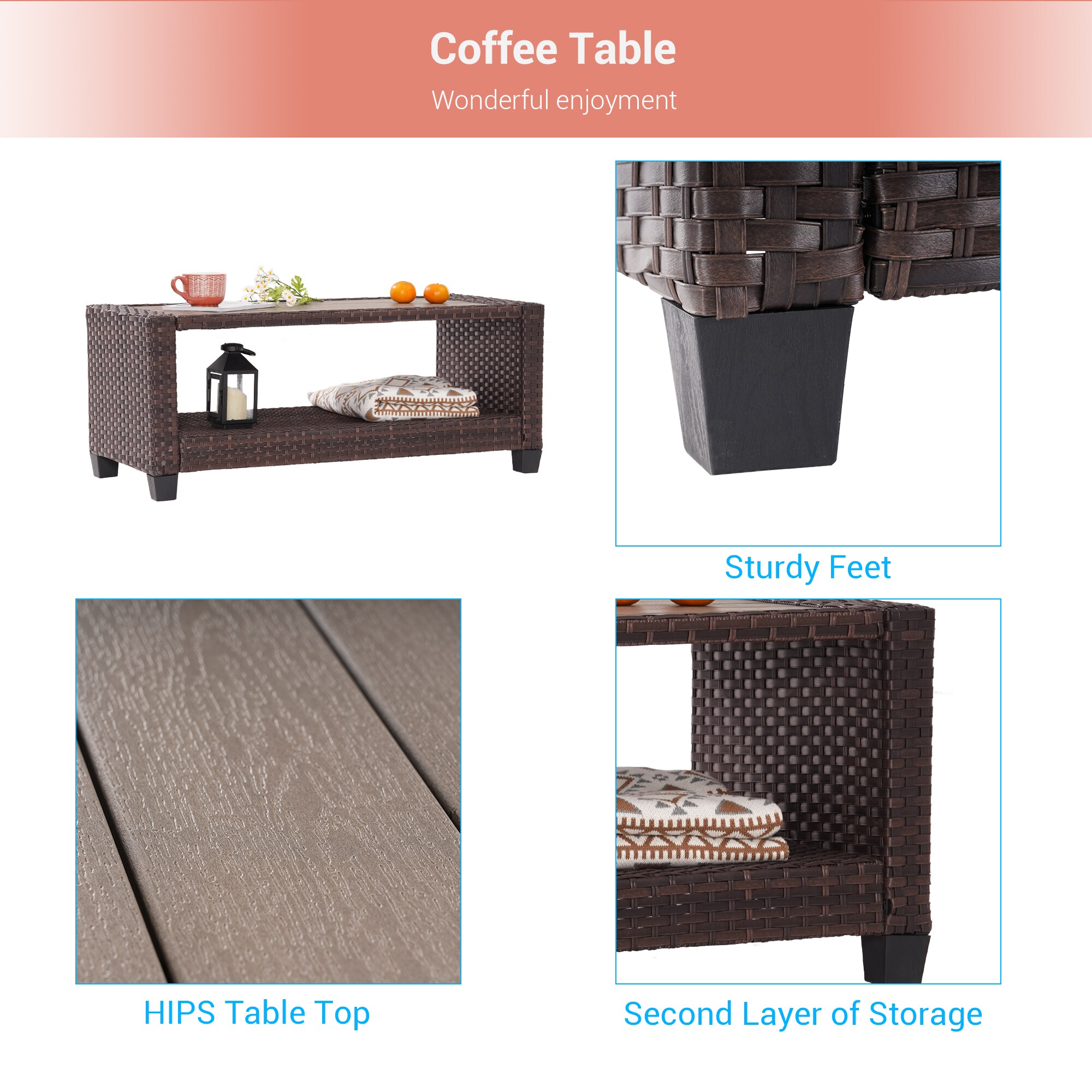 Sonkuki SD-PS-115BGY-S2T1 Patio-Conversation-Sets - View #4
