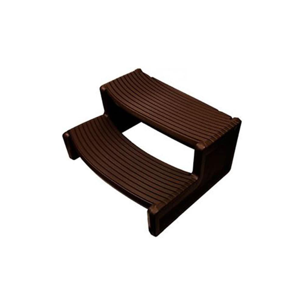 Confer Plastics Resin Multi Purpose Outdoor Non Slip Portable Spa and Hot Tub Handi-Step Deck Patio Steps Accessories Espresso #222783