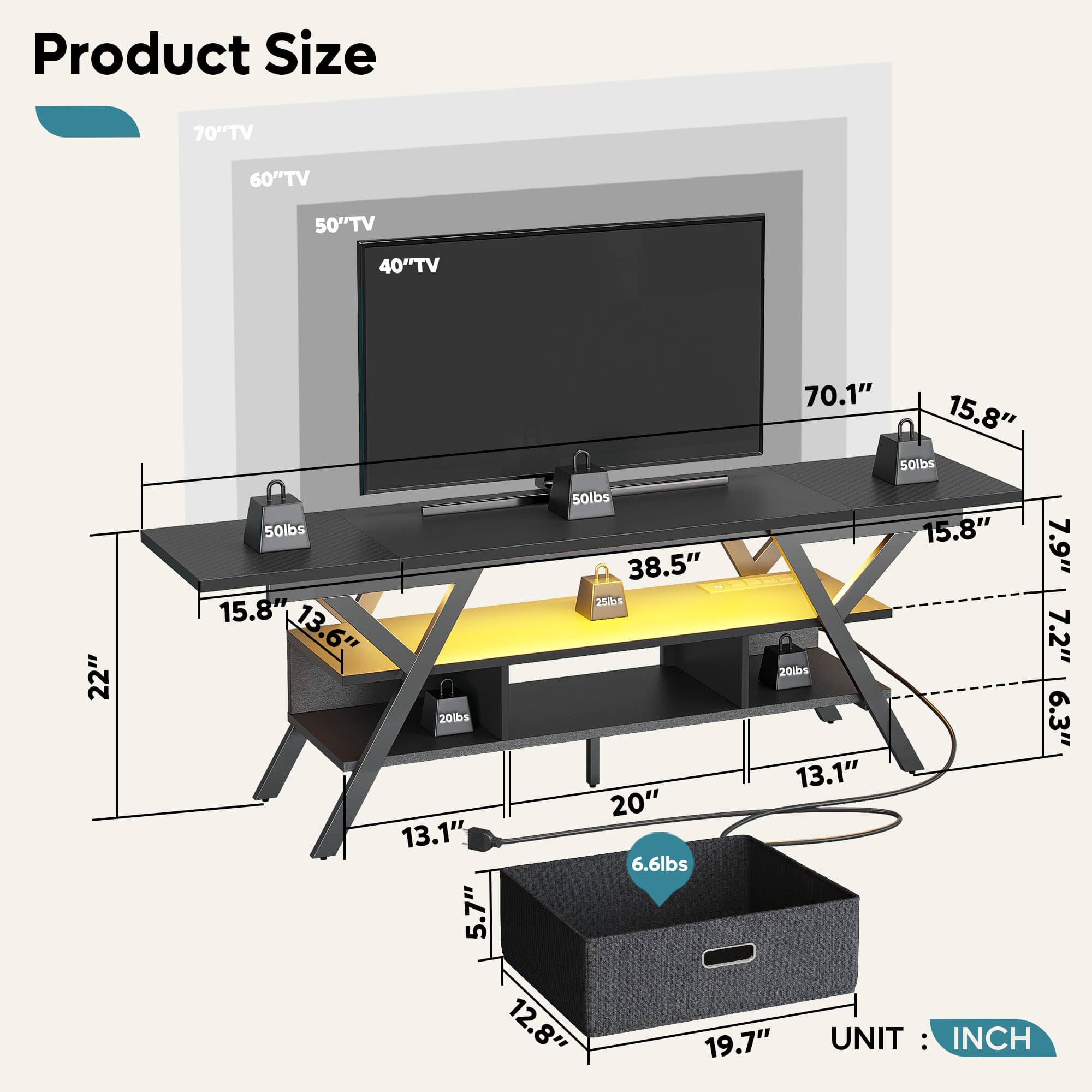 Bestier LOW-L100817EUS-BDCF Tv-Stands - View #5