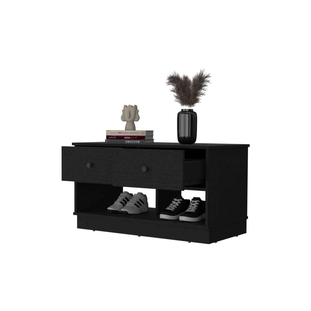 ZAKLOOP 35.8-in W x 19.9-in H MDF Black Freestanding Utility Storage Cabinet #MD128P148982