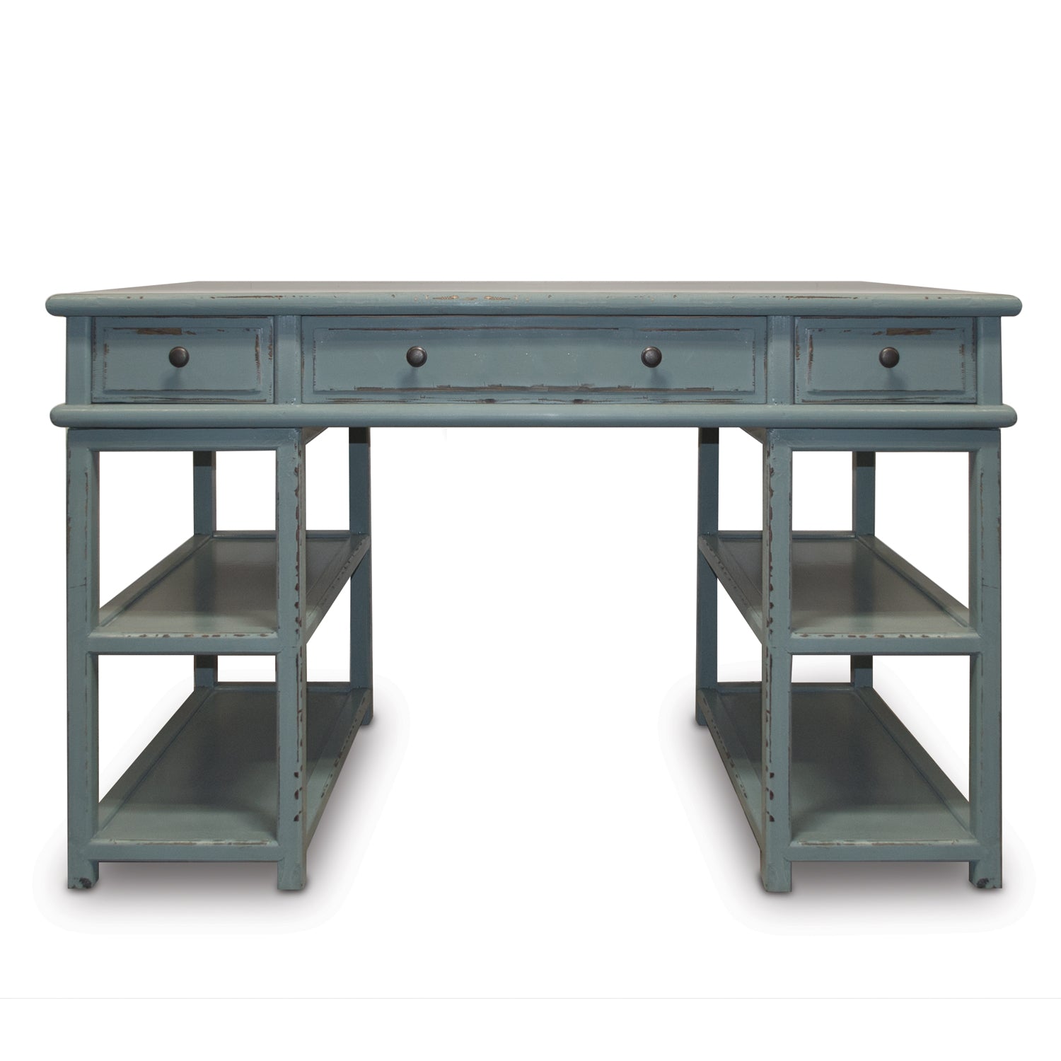 Primitive PCCF002SEABL10 51-in Blue Classic Pine Computer Desk