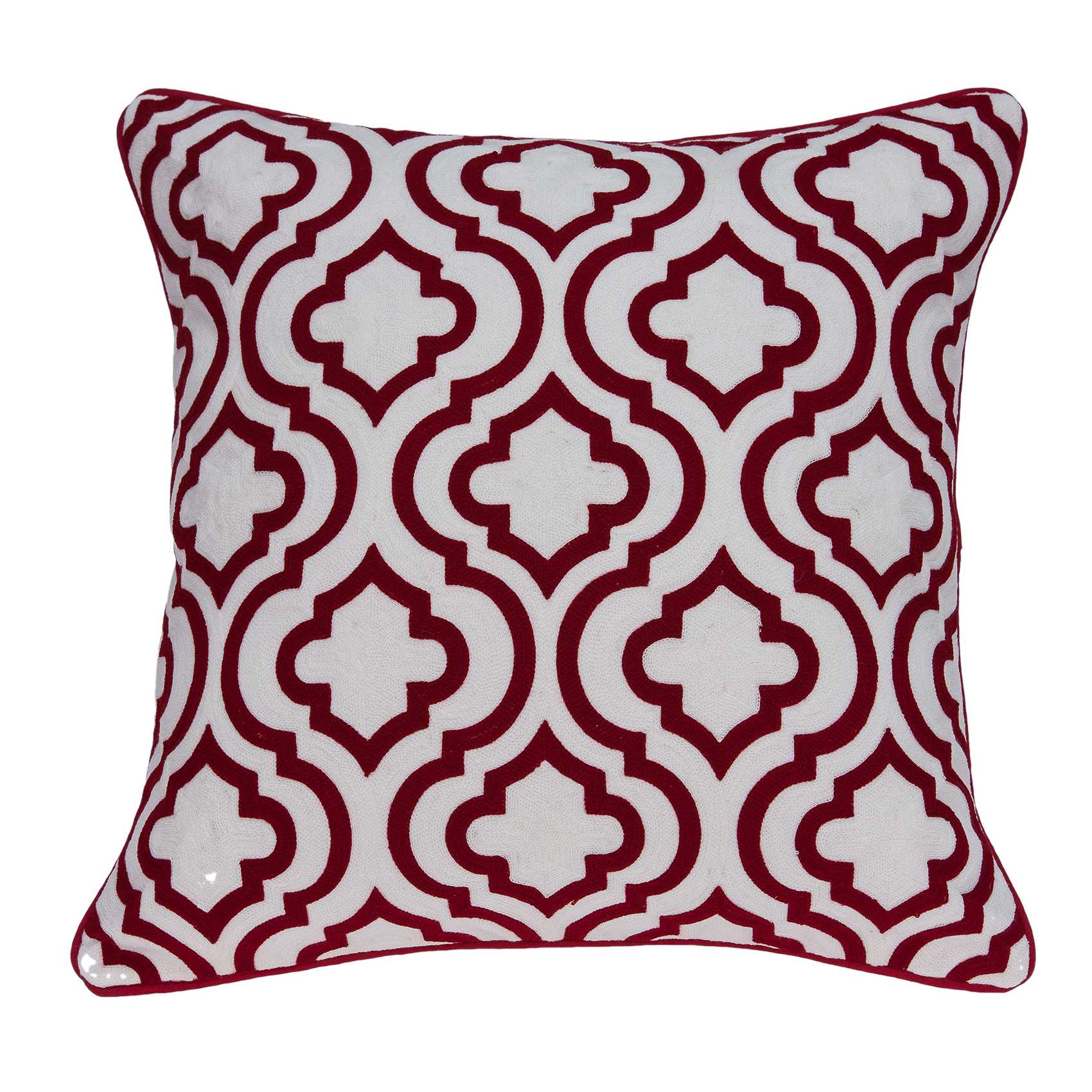 HomeRoots 334313 Jordan Red Standard Cotton Pillow Case