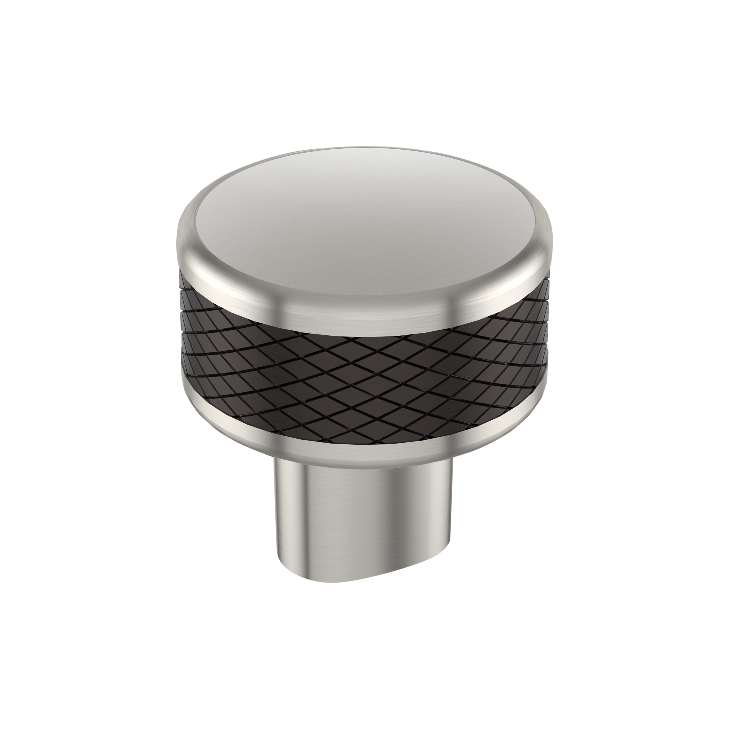 Amerock BP36554G10ORB Esquire 1-1/4-in Satin Nickel/Oil-Rubbed Bronze Round Contemporary Cabinet Knob