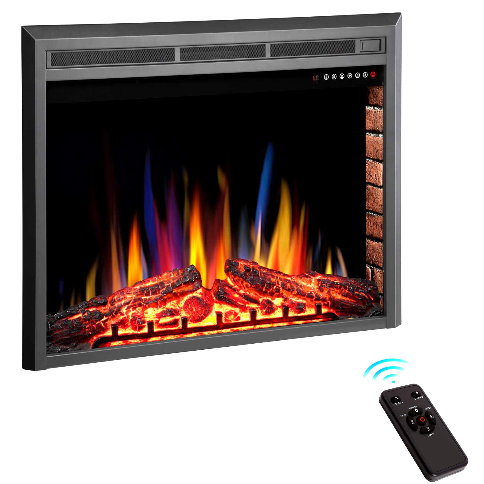 EdenDirect 36-in Black Electric Fireplace Insert NLCD041924 Sansujyuku sansujyuku.com