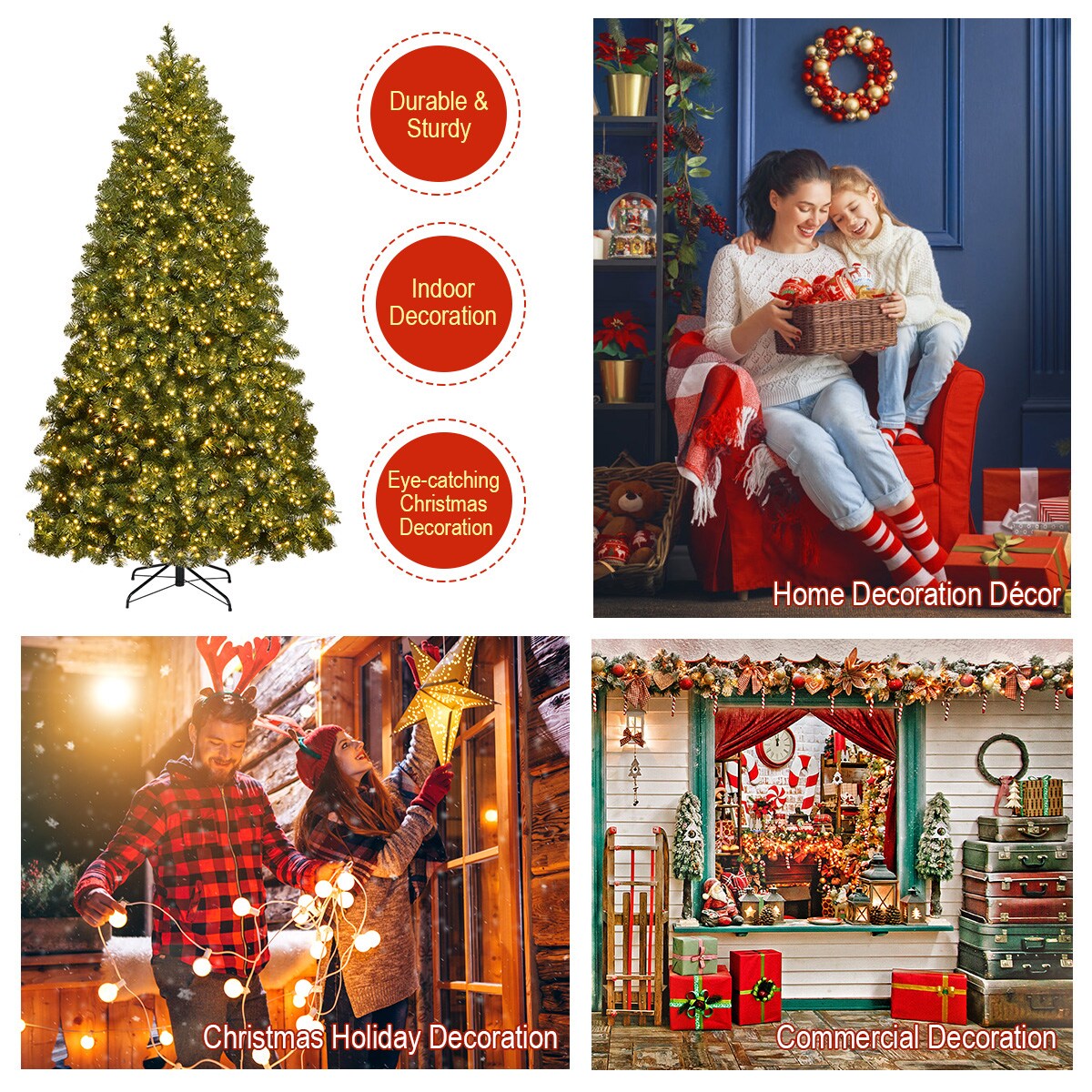 Costway CM20715 Artificial-Christmas-Trees - View #5