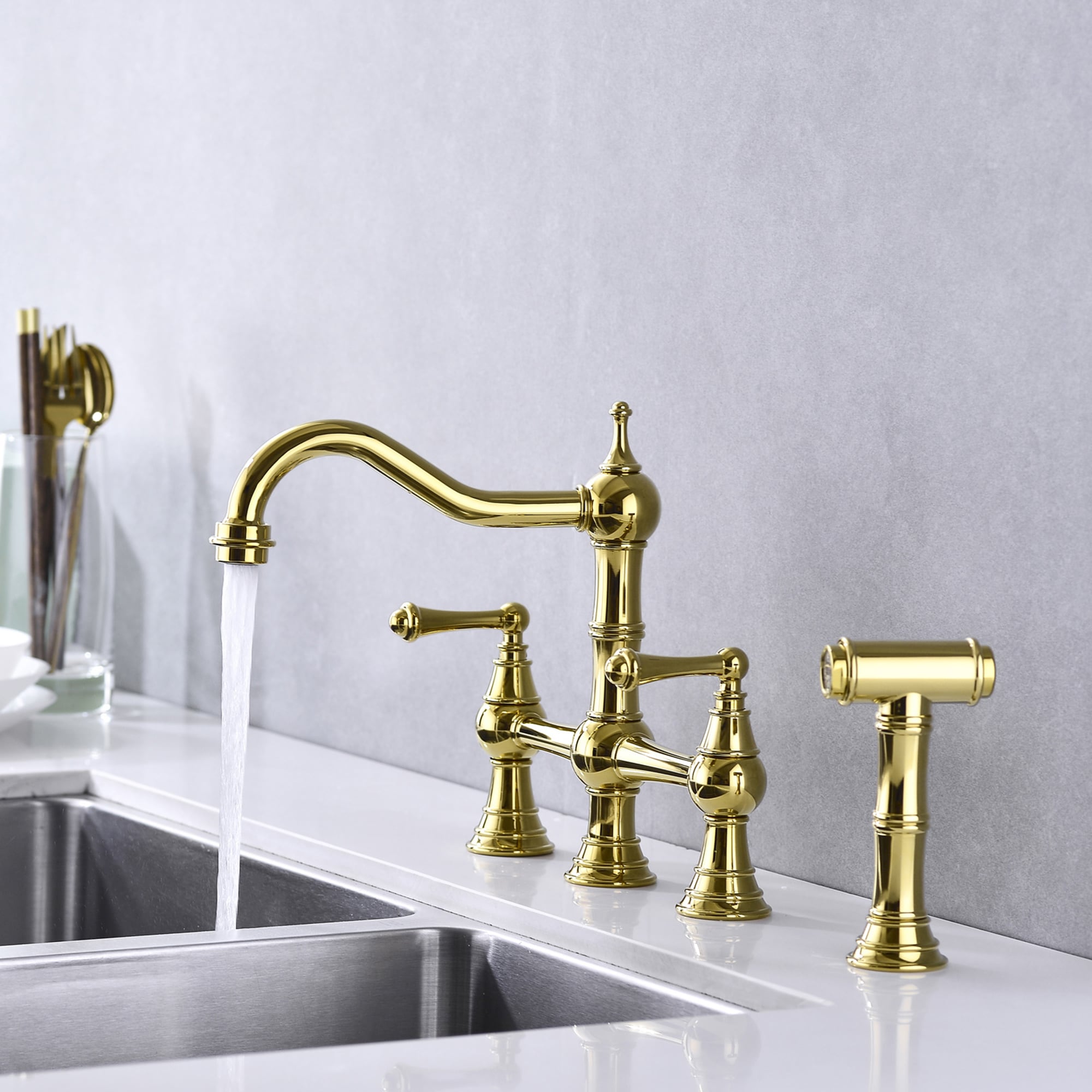 Mondawe MO1696DT-GD Kitchen-Faucets - View #2
