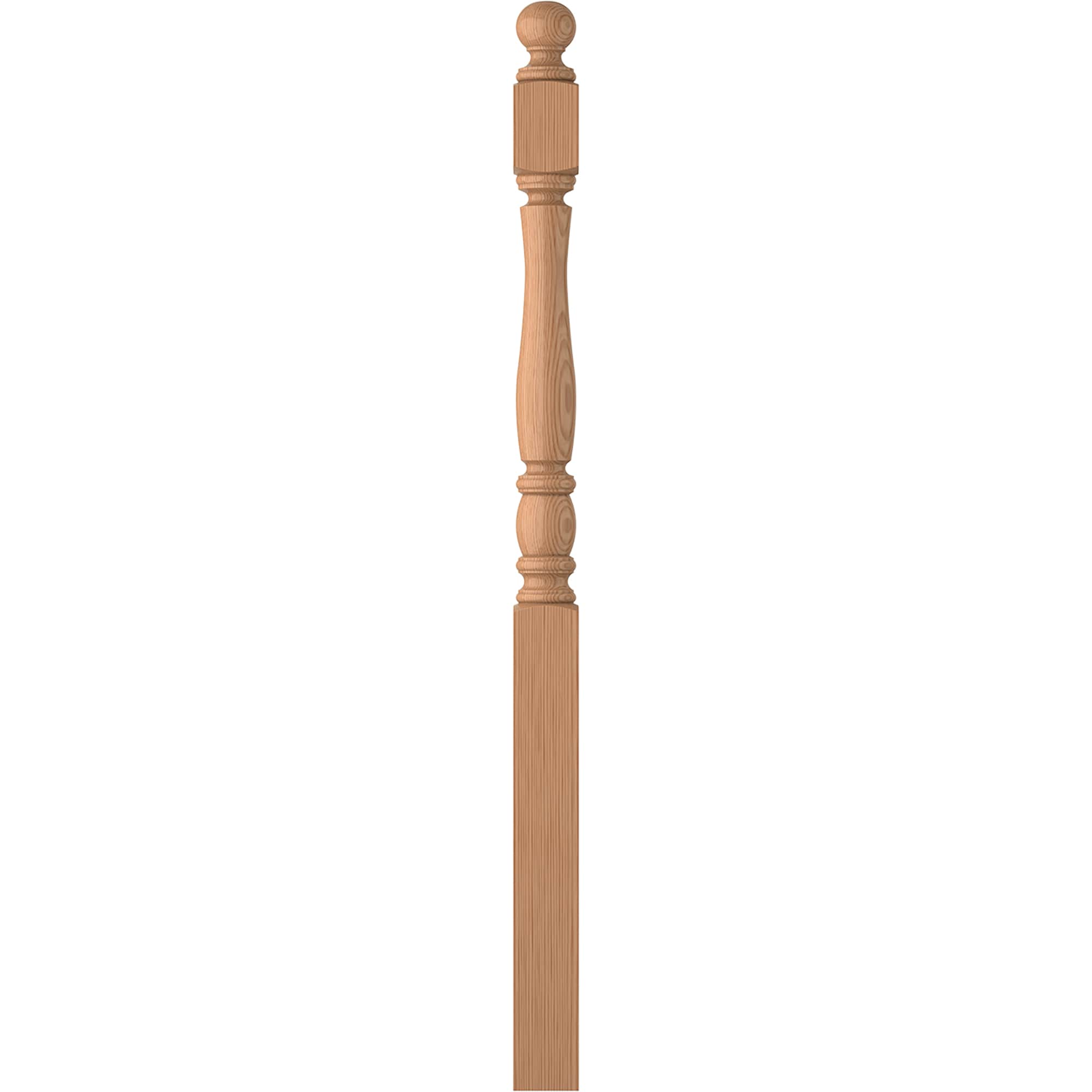 L.J. Smith Stair Systems LJP-3342BT-AL Briarcliffe 3.5-in x 57.75-in Unfinished Alder Starting Stair Newel Post