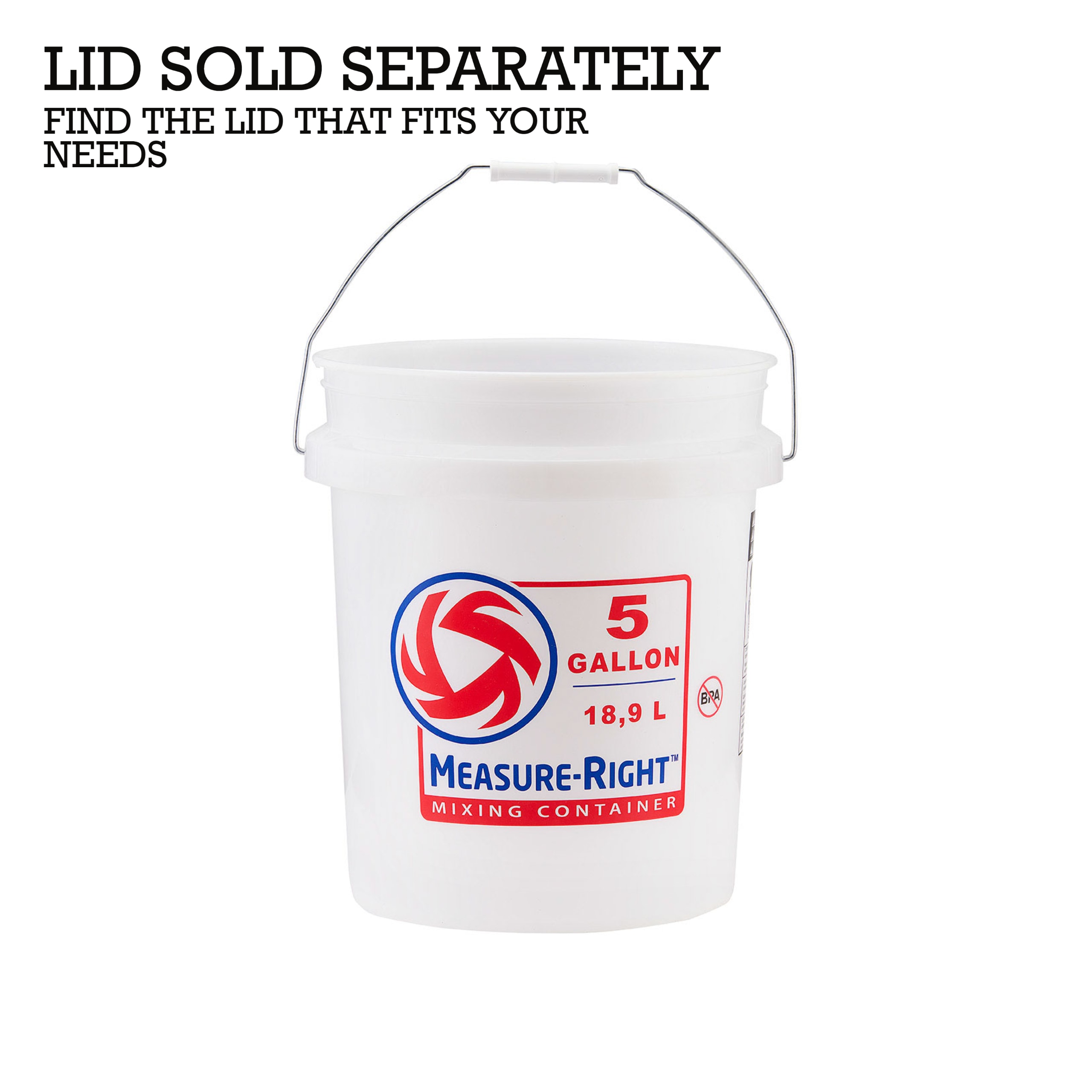 Lid with Spout for 2 Gallon Plastic Pail - White S-21382 - Uline