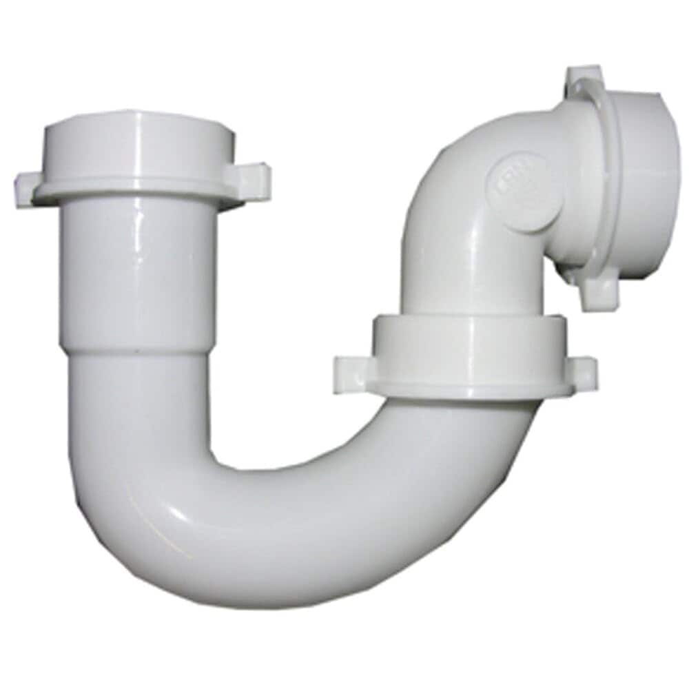 Larsen Supply Co. Larsen Supply 03-4231 PVC Lavatory-Kitchen Wall Drain Repair Trap44; White - 1.5 in.